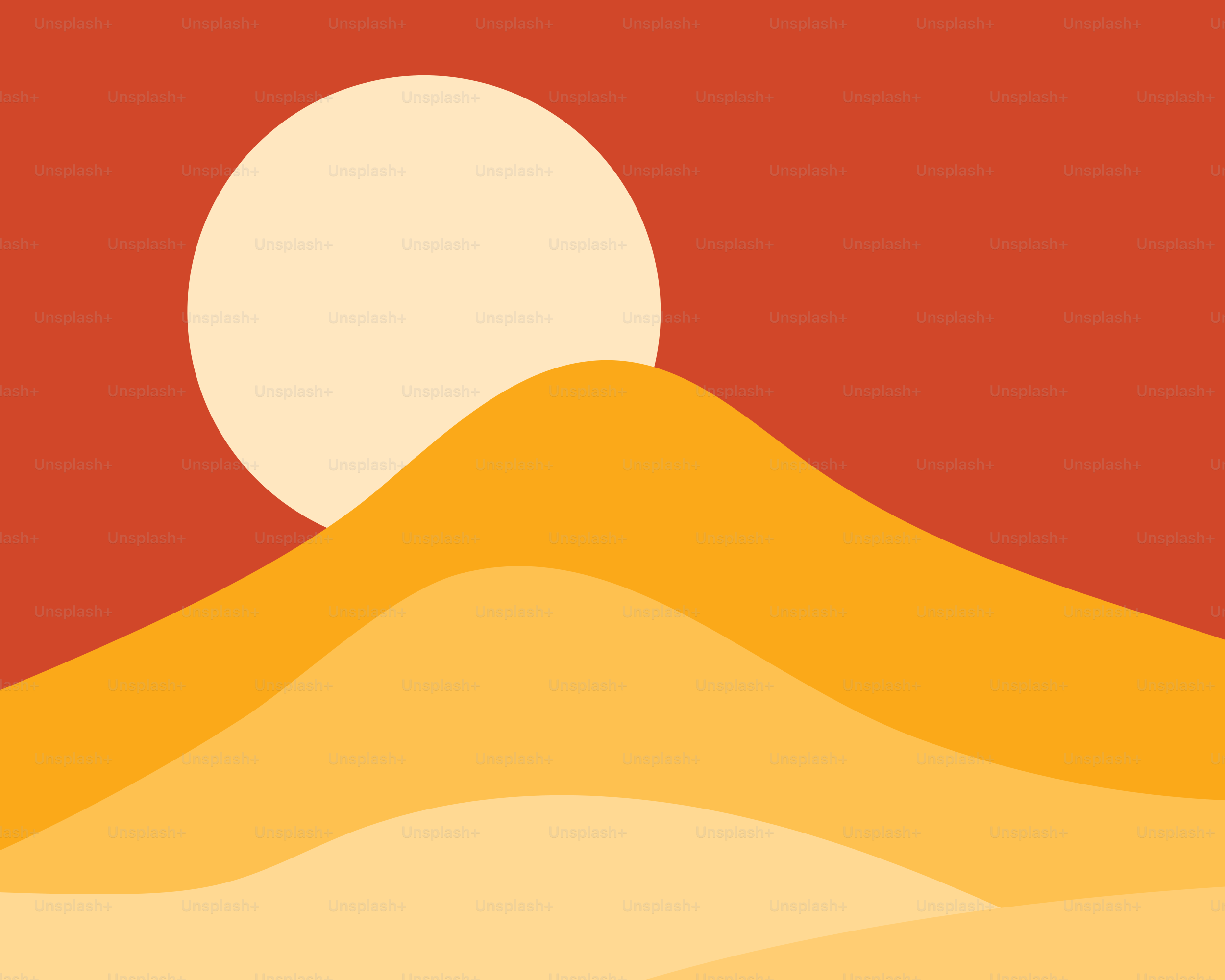 Le soleil se couche sur un paysage désertique