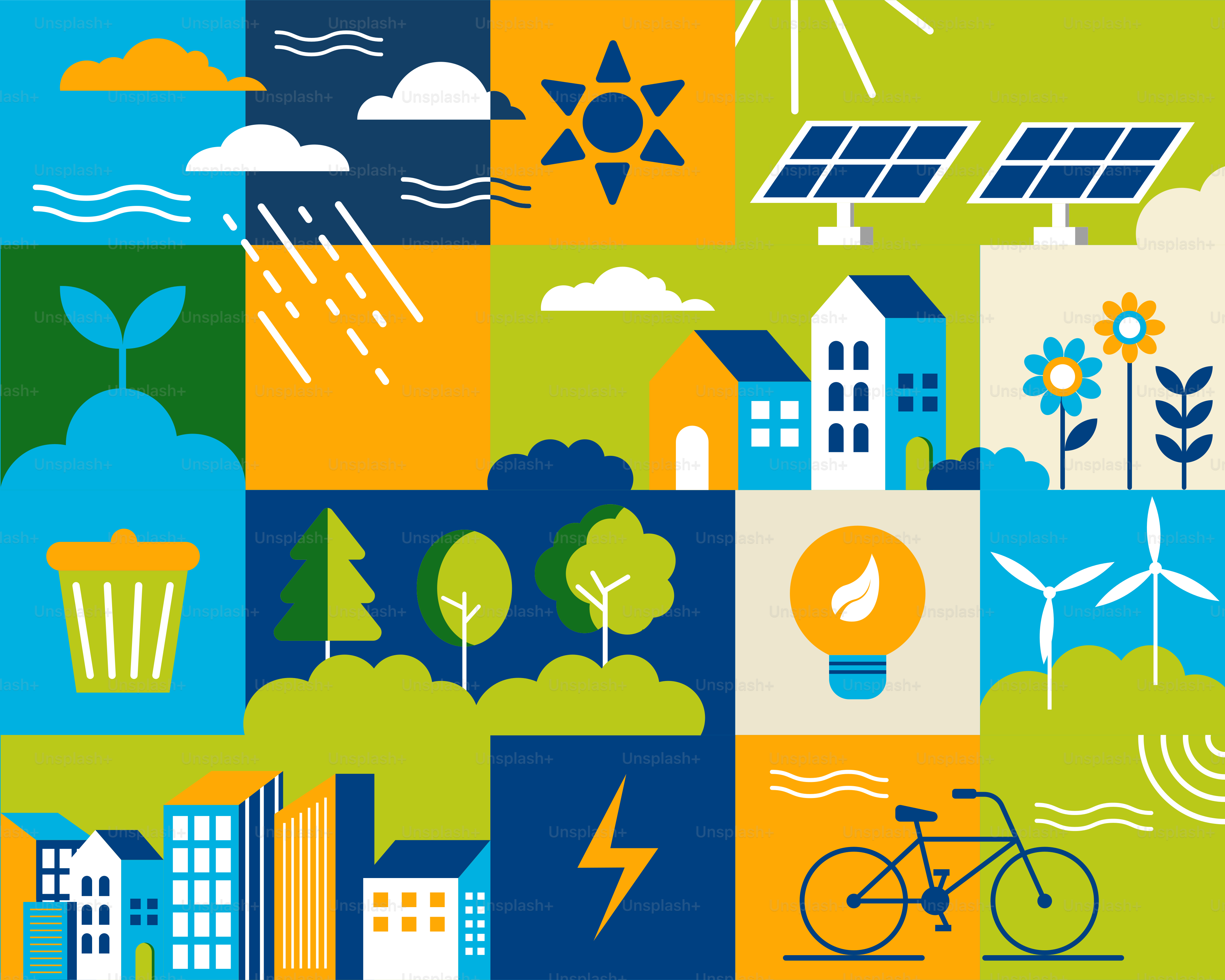 A picture of a bunch of different things vector – Illustration Image on ...