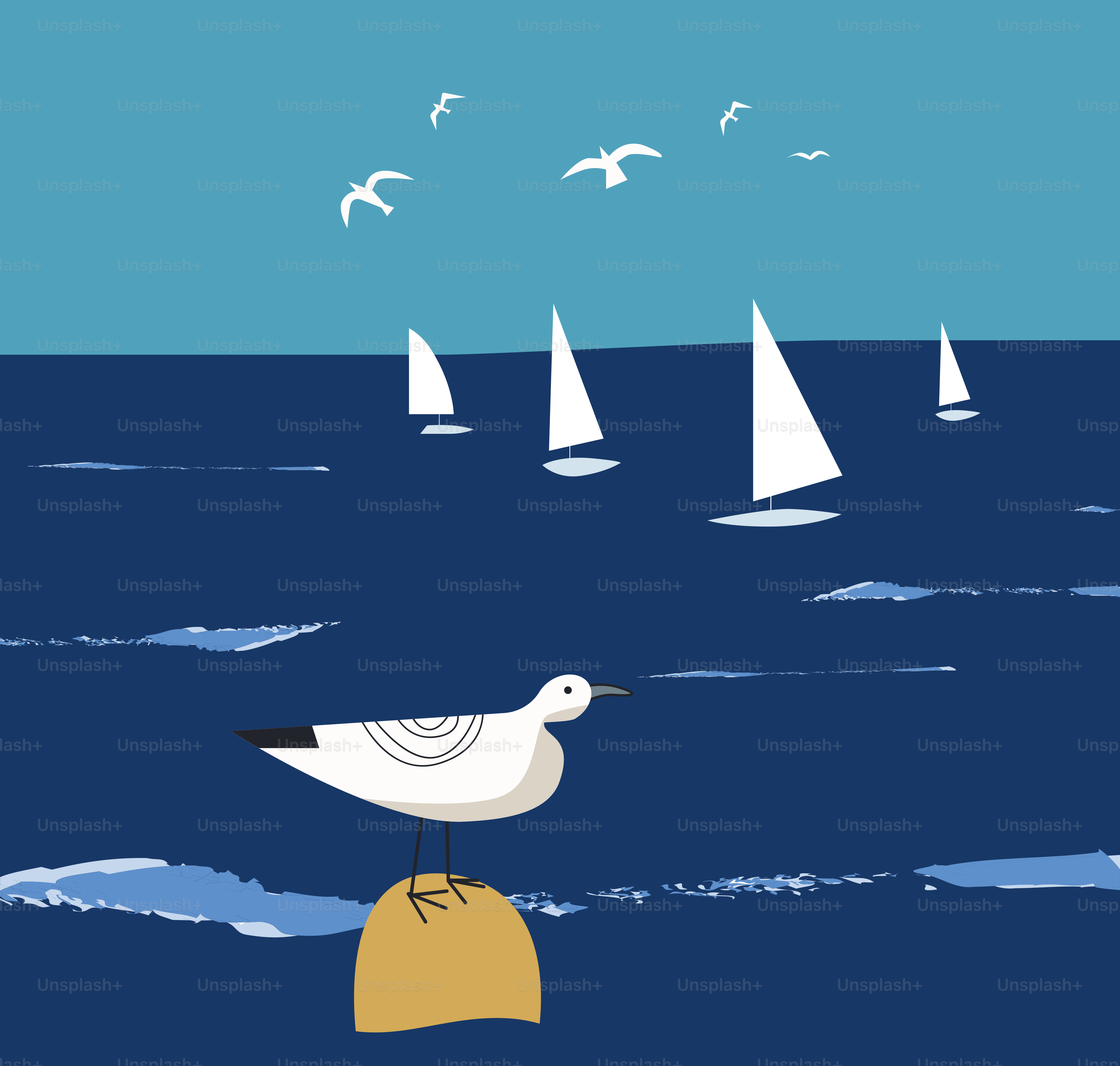 A white bird sitting on top of a rock in the ocean