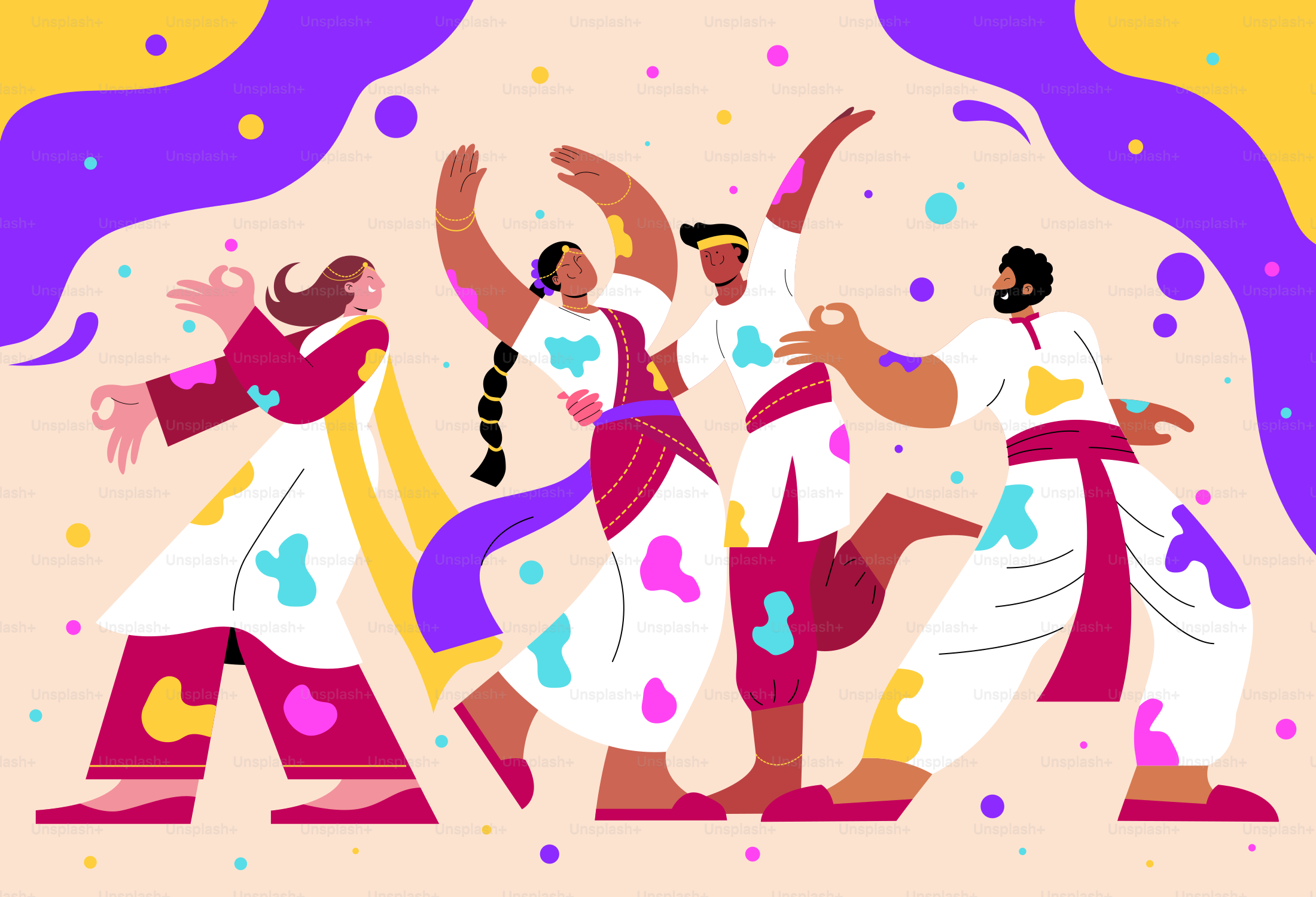 Un groupe de personnes dansant en ligne