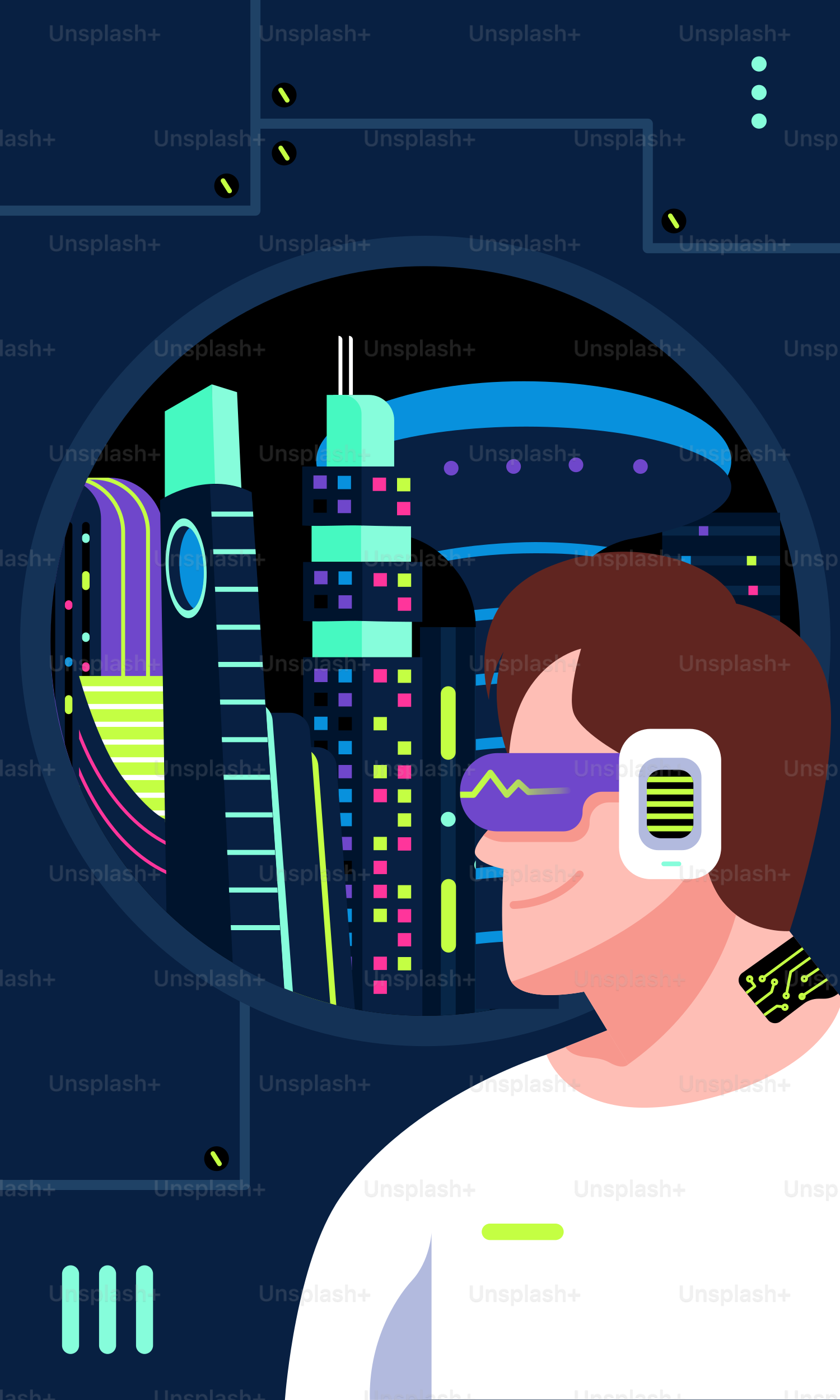 A man wearing a pair of virtual glasses