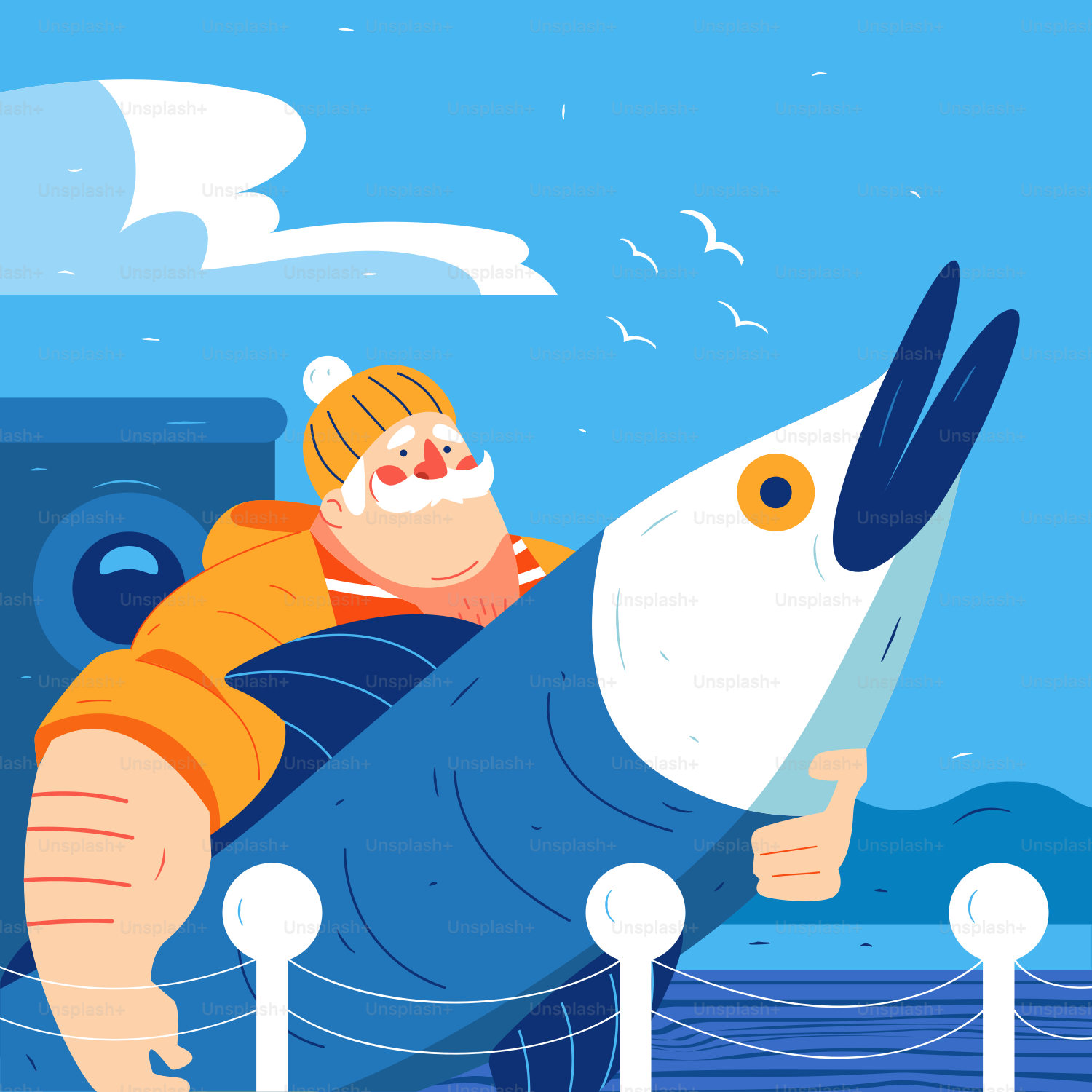 A man is holding a big fish in his hand