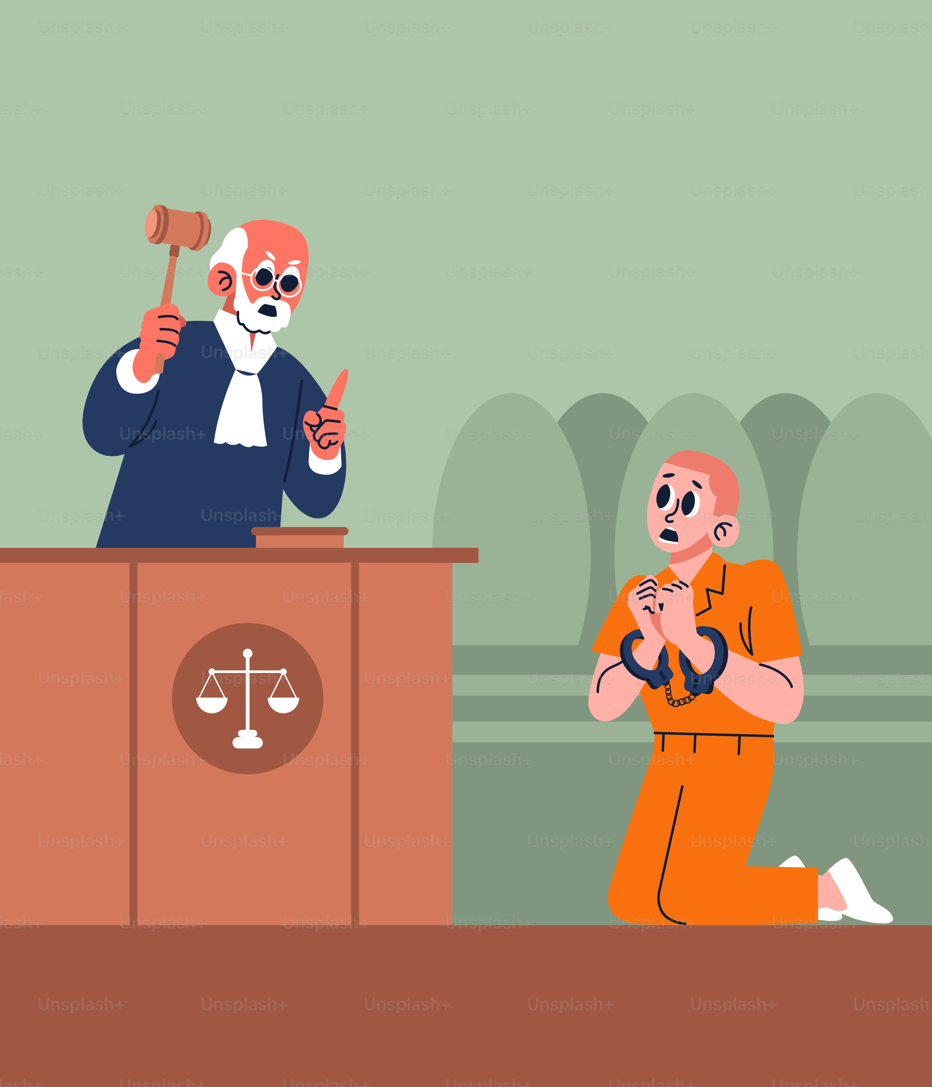 Ein Mann, der mit einem Hammer in der Hand an einem Podium sitzt