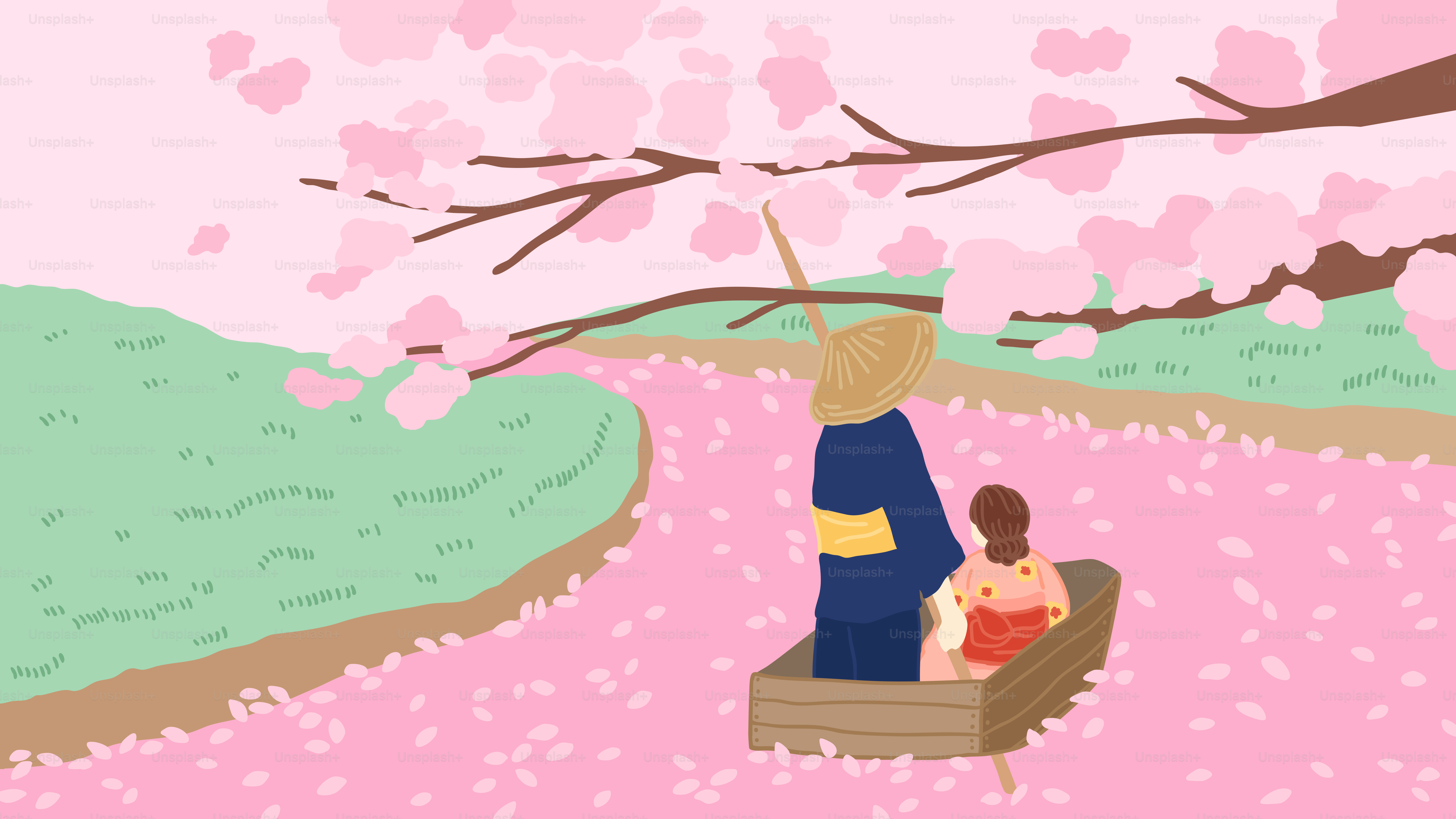 A man and a woman sitting on a bench under a tree
