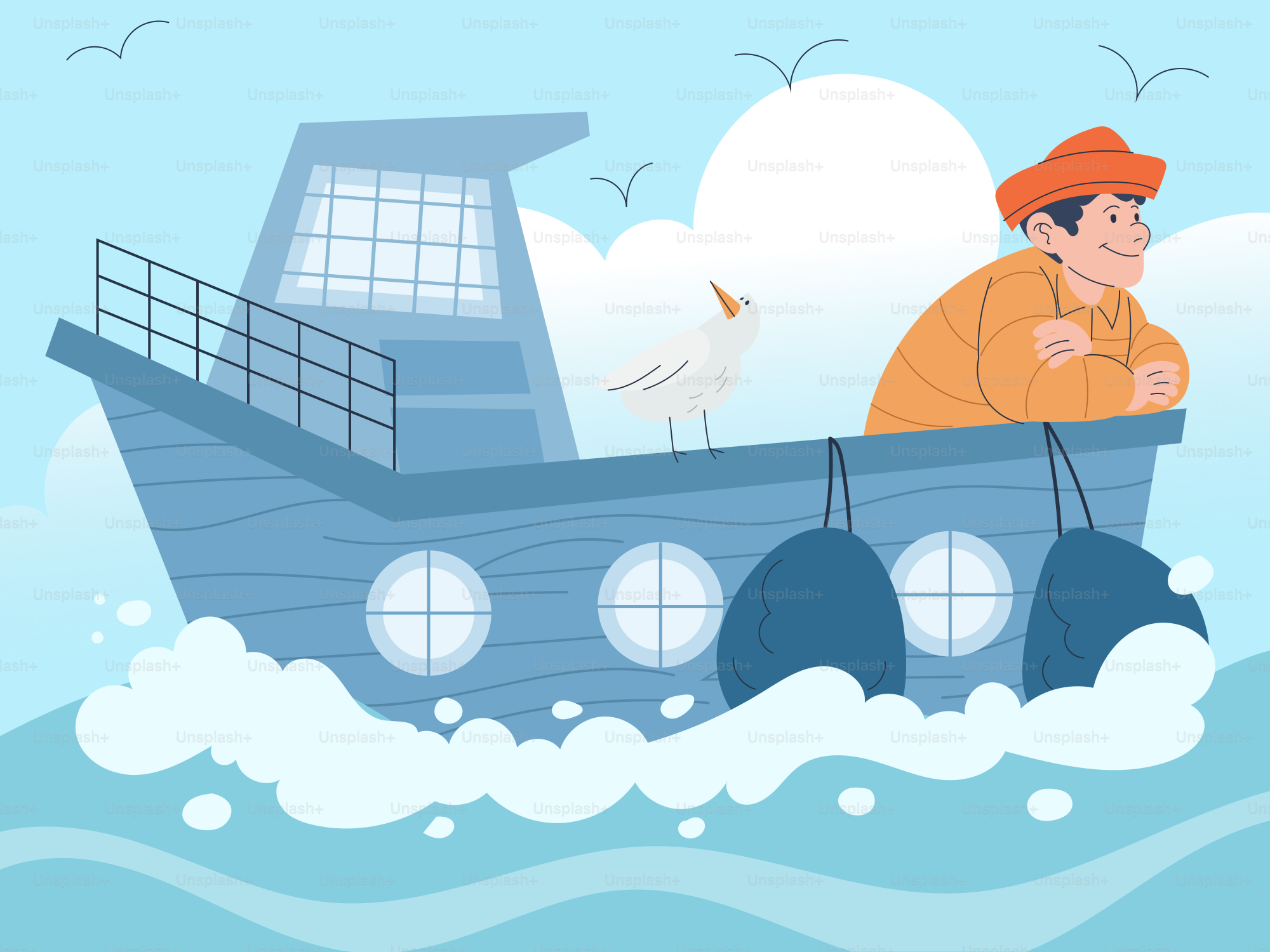 Un uomo su una barca in acqua