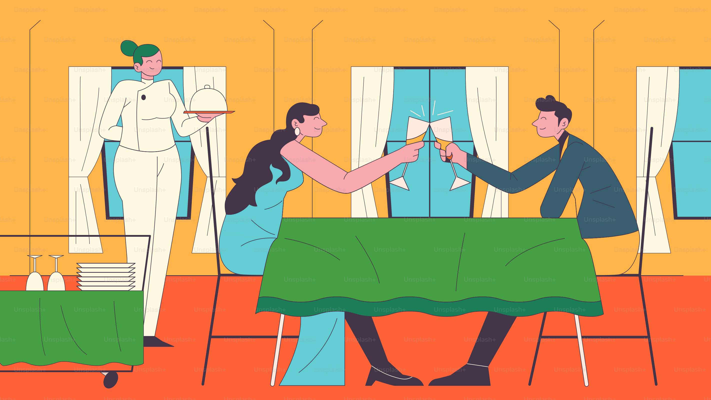 Ein Mann und eine Frau sitzen an einem Tisch