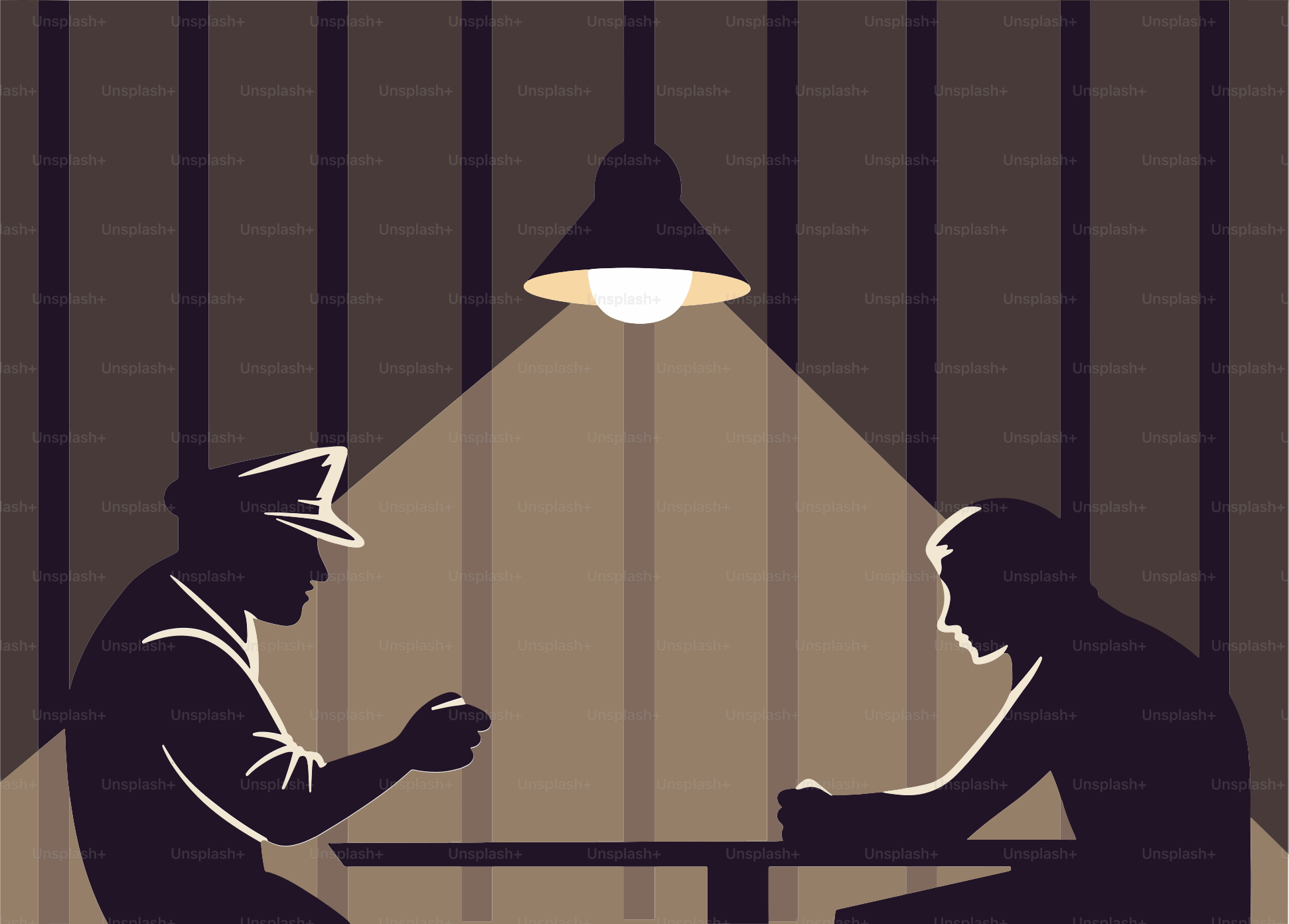 A couple of men sitting at a table next to each other