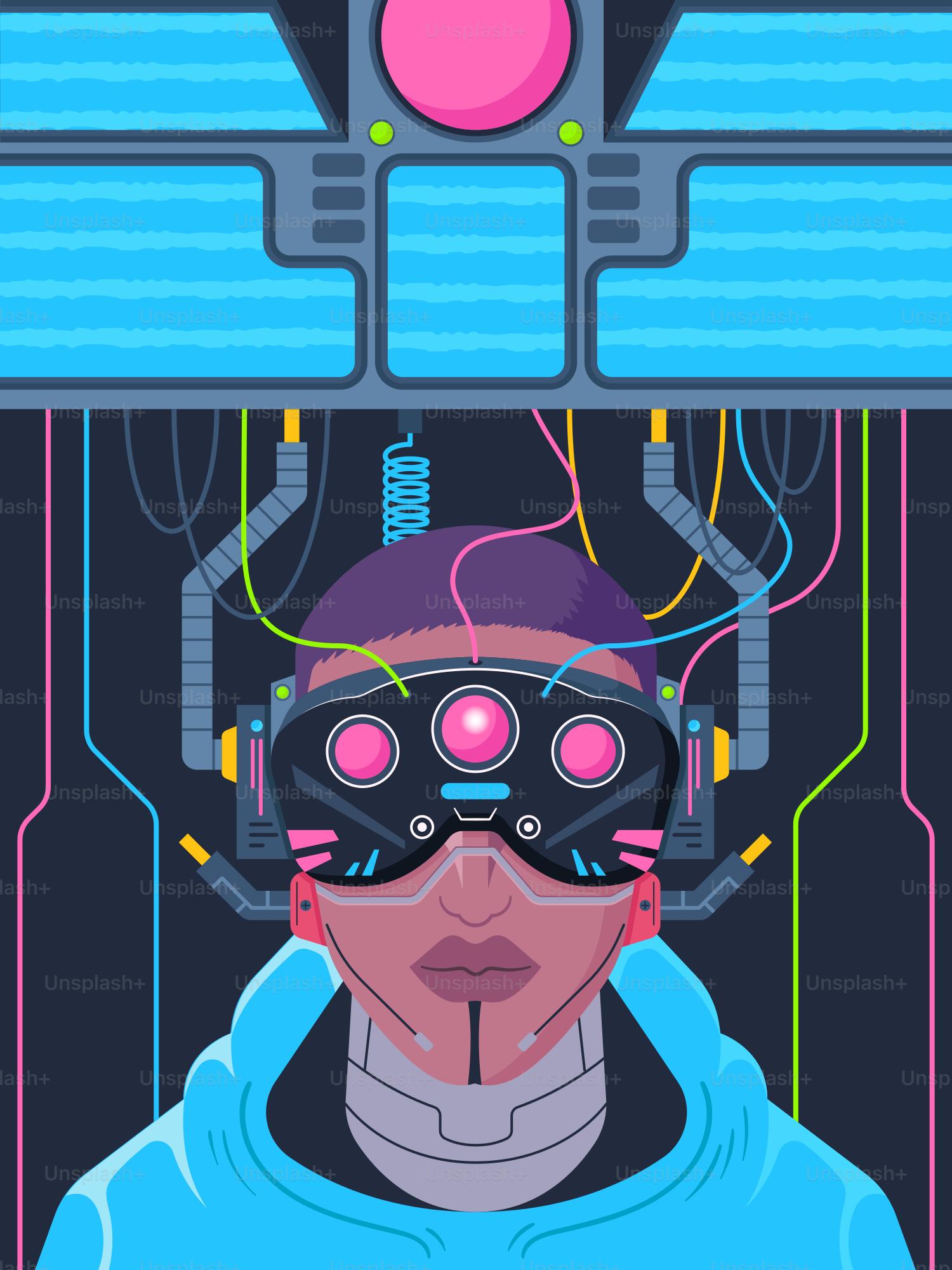 A man in a blue hoodie wearing a mask