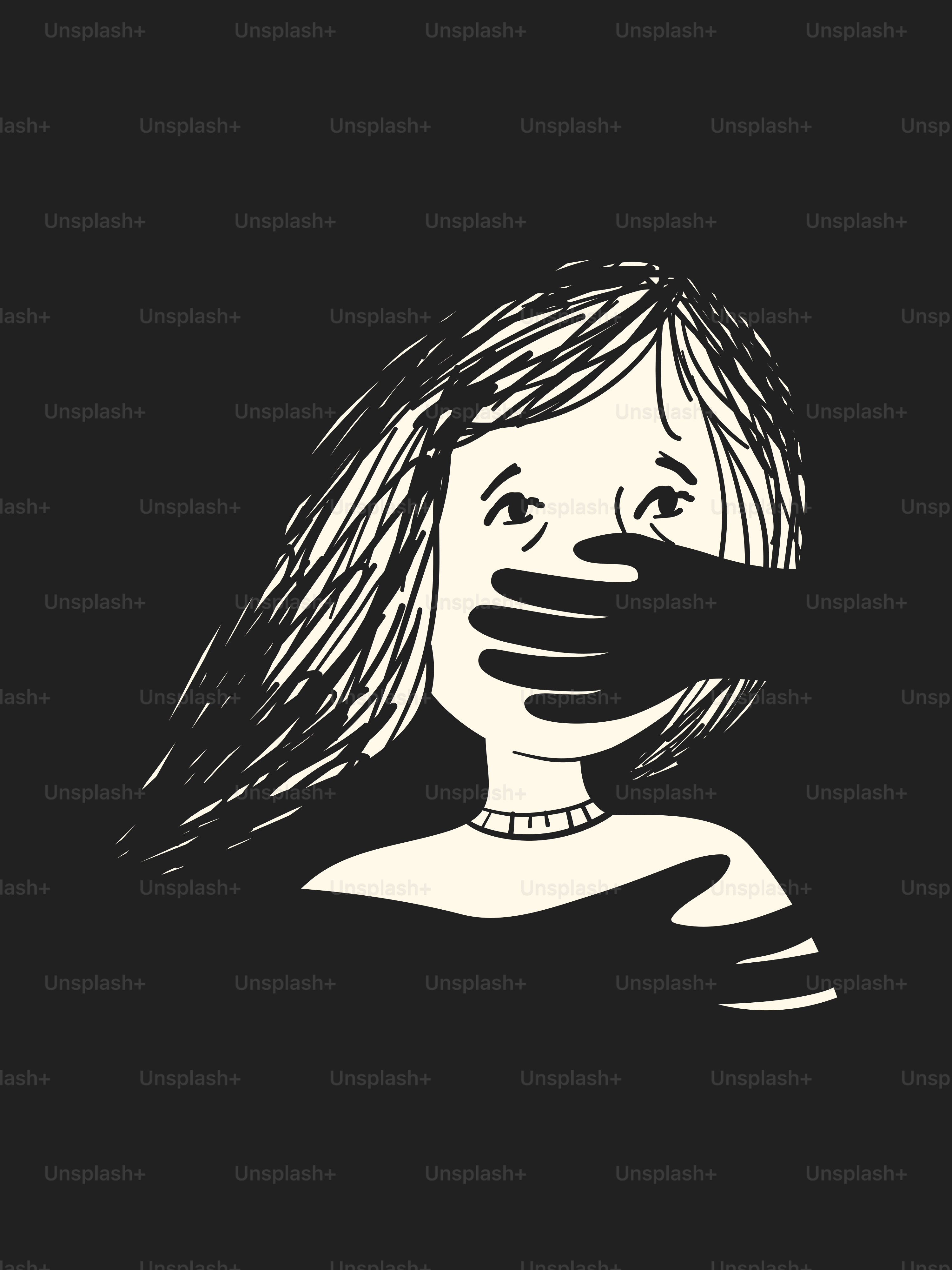 A woman covering her face with her hands