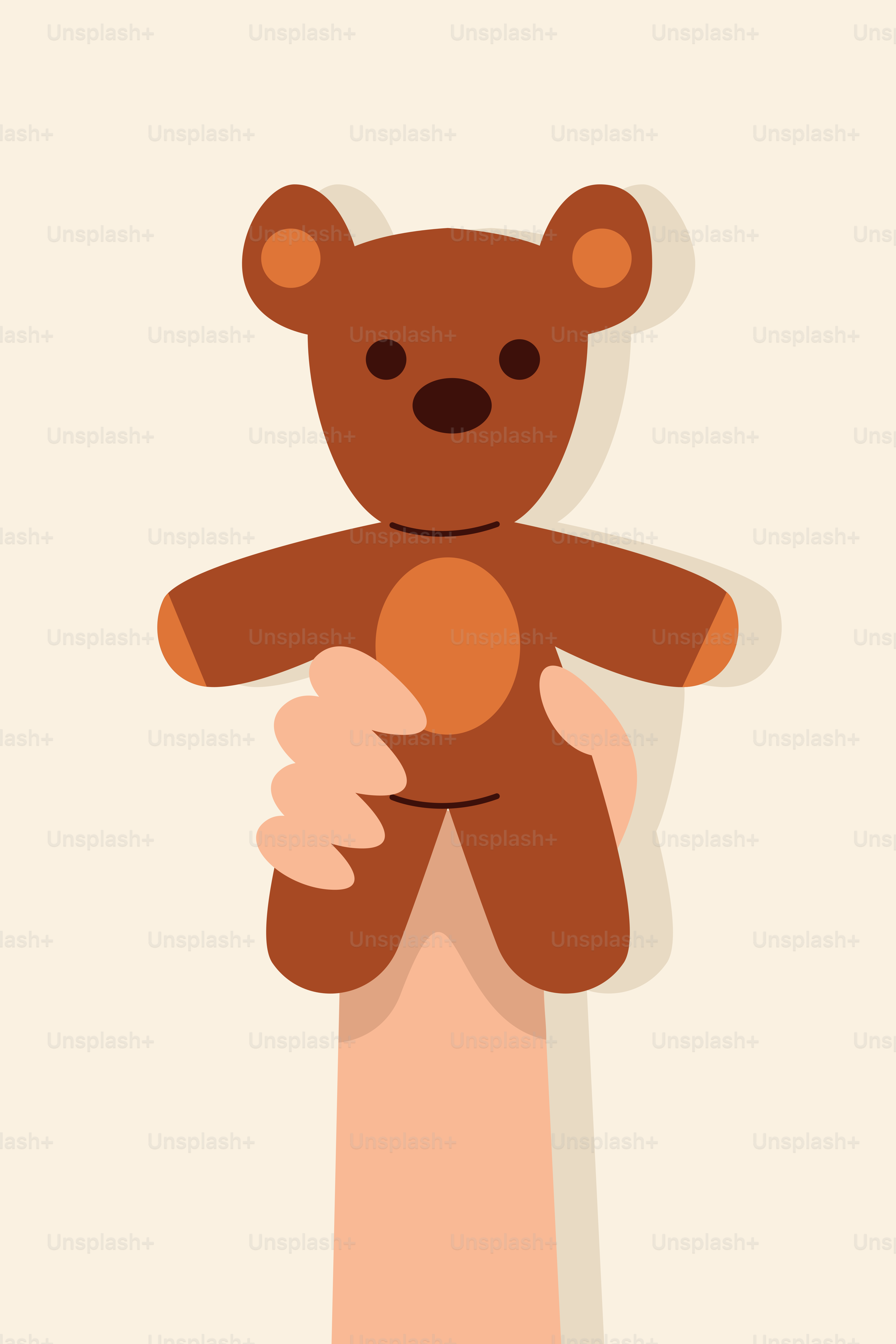 テディベアを腕に抱えている人