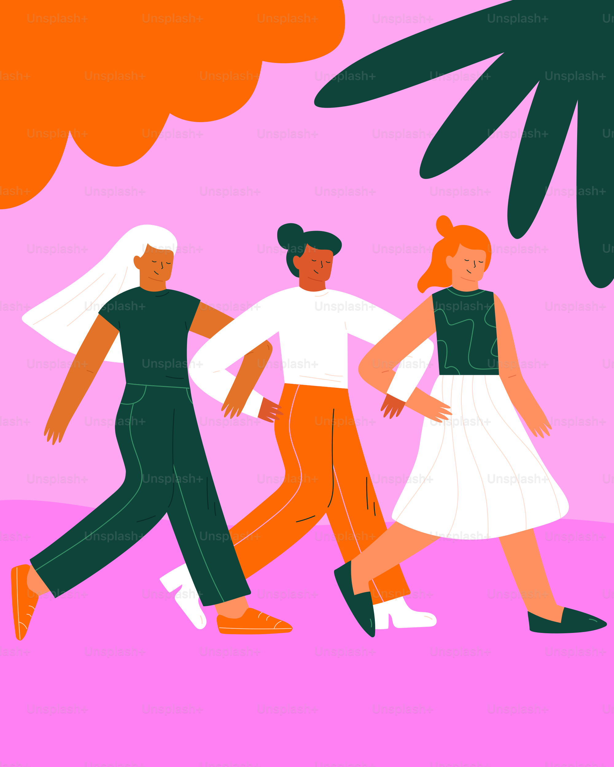Un grupo de personas caminando por una playa