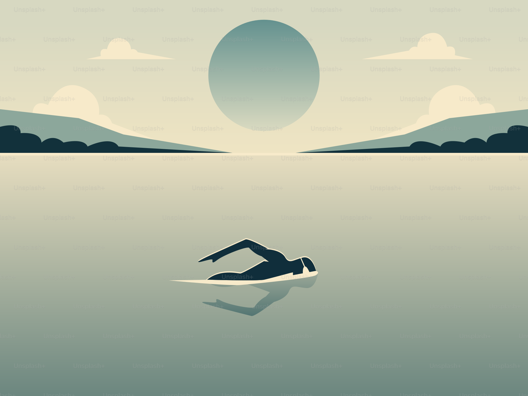 A person laying on a surfboard in the water