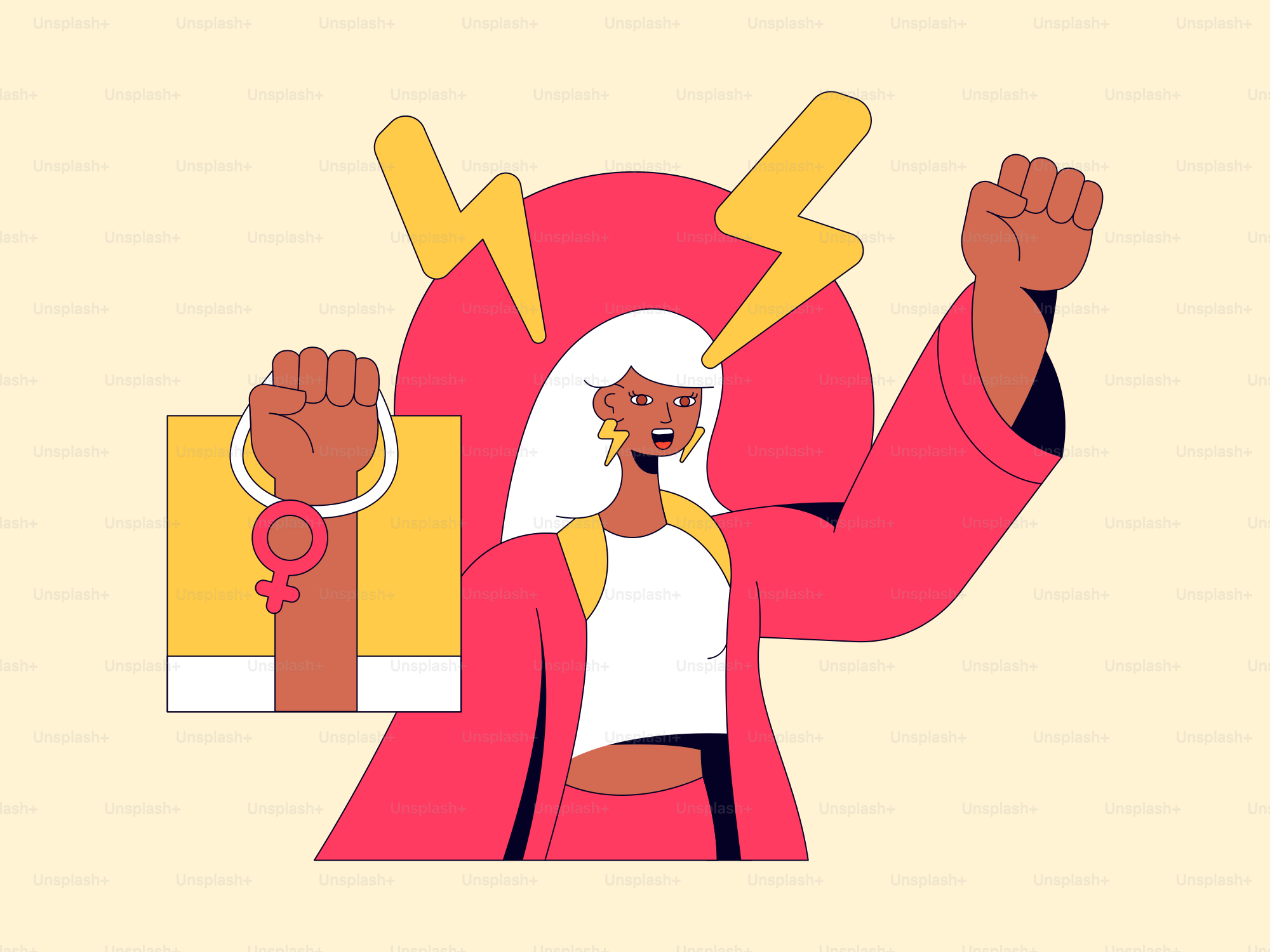 A cartoon of a person holding a cell phone