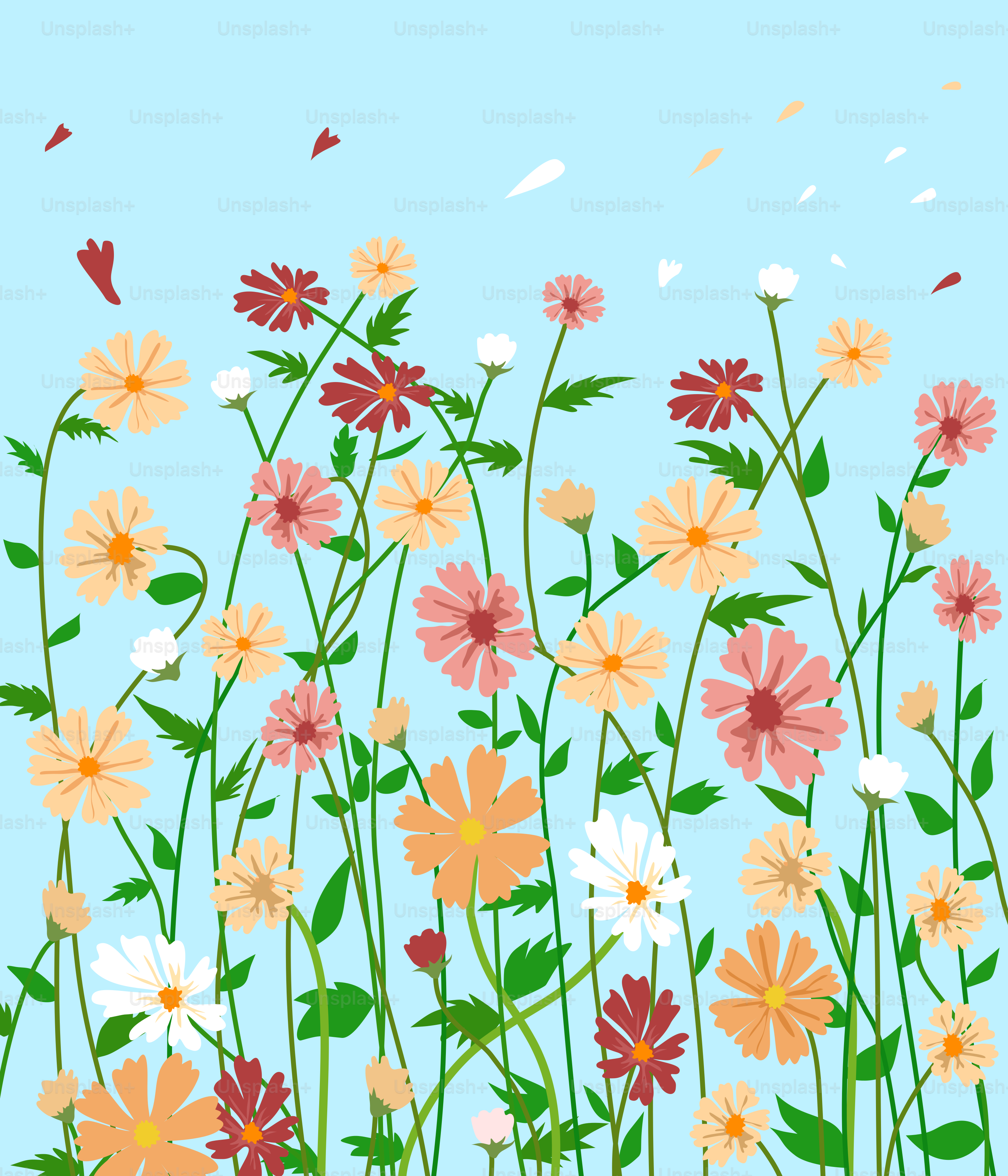 Un ramo de flores que están en la hierba