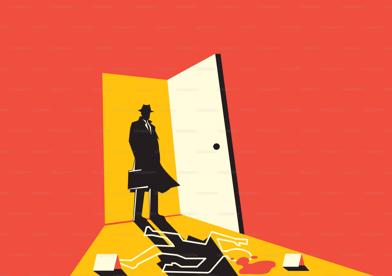Un homme en costume-cravate debout dans une porte ouverte