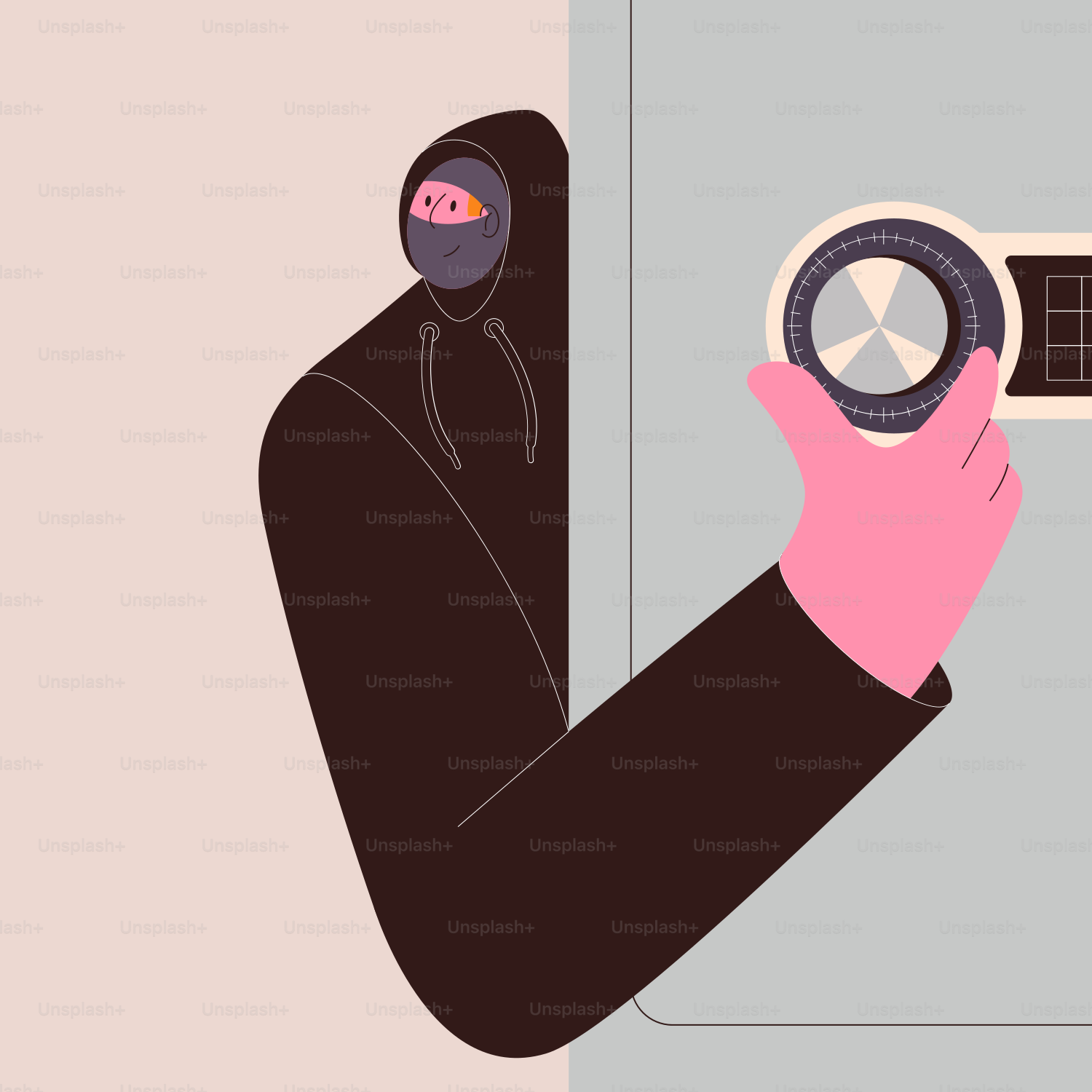 Une personne en veste noire tient un thermostaer