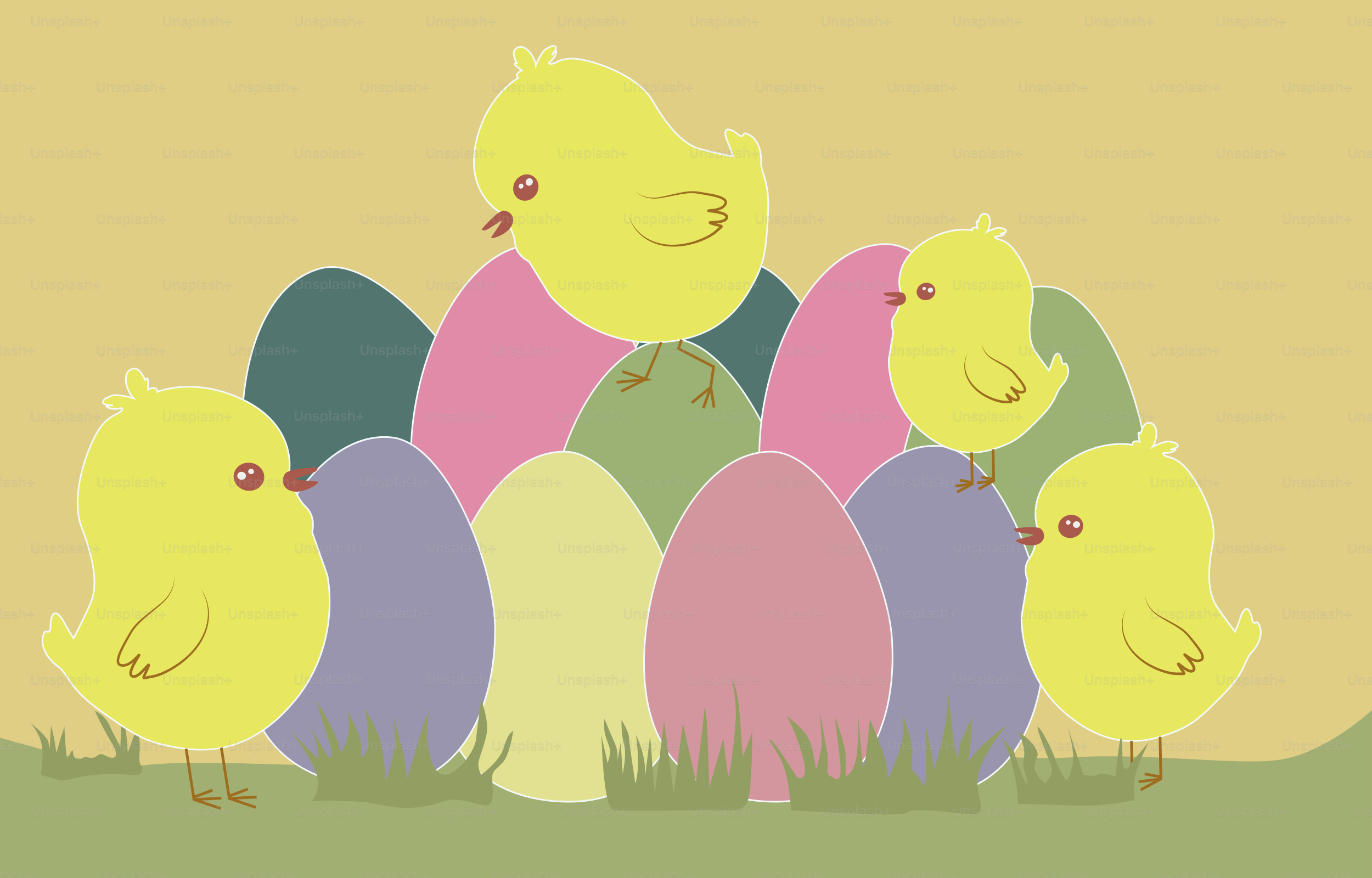 A group of chicks sitting on top of a pile of eggs