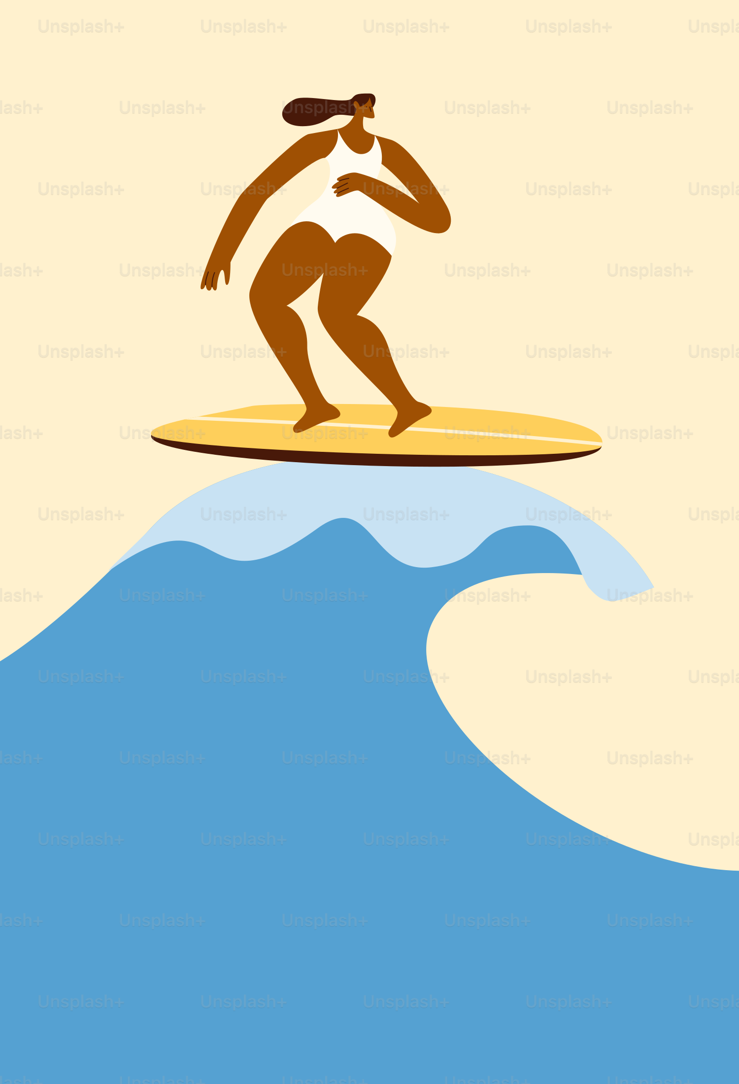 Ein Mann, der auf einer Welle auf einem Surfbrett reitet