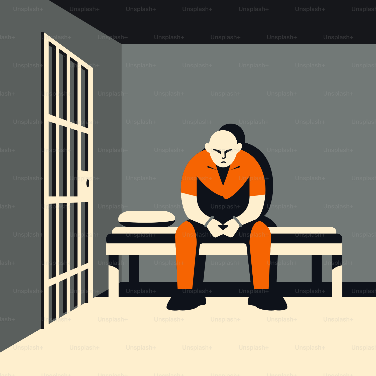 Une personne assise sur un banc dans une pièce