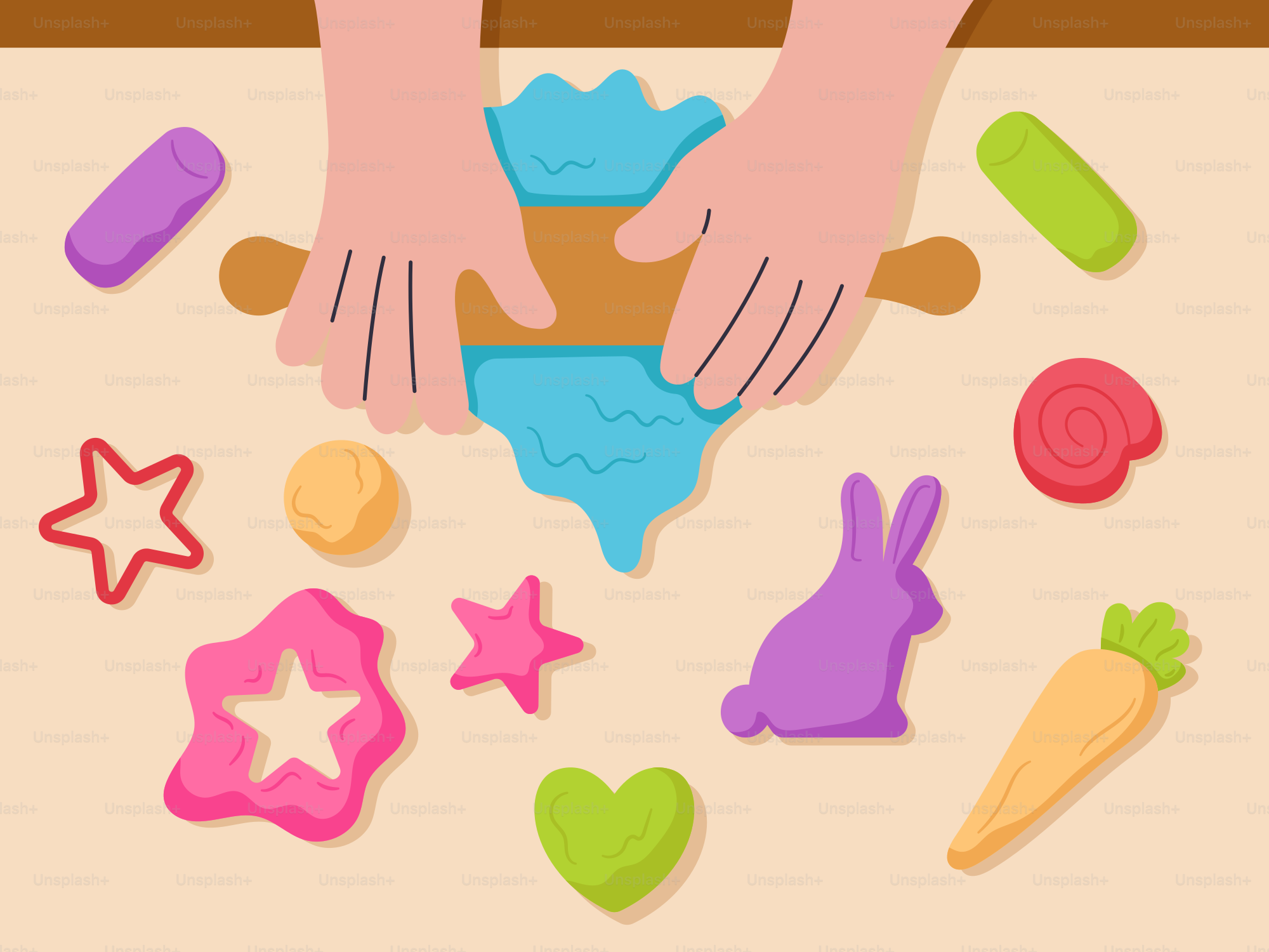 A child is playing with toys on the floor