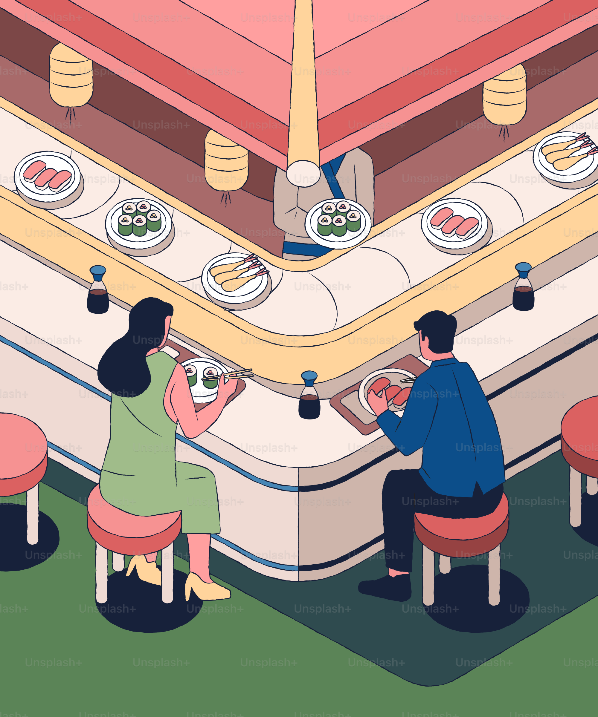 A group of people sitting around a table