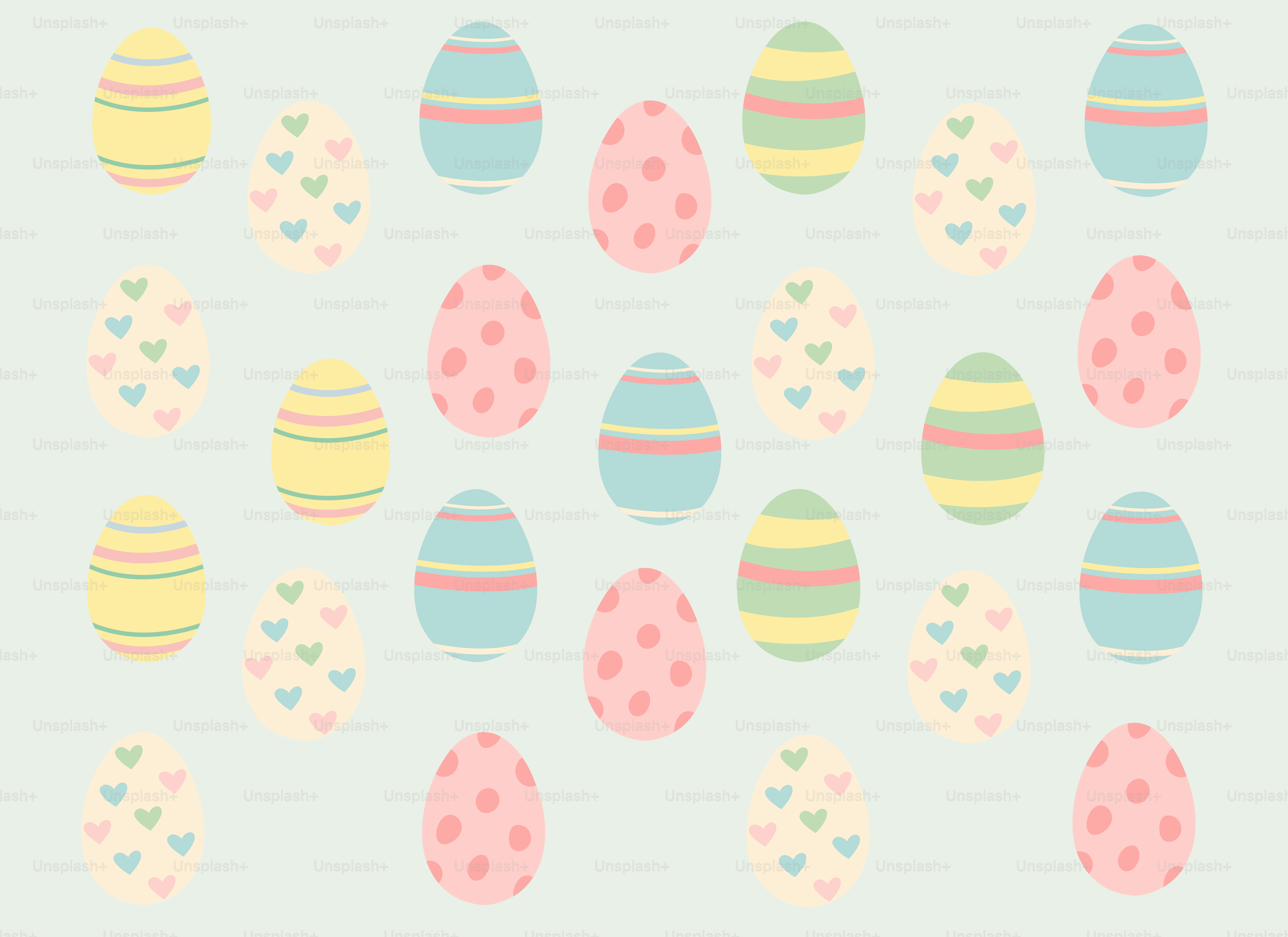 An easter card with colorful eggs on a blue background