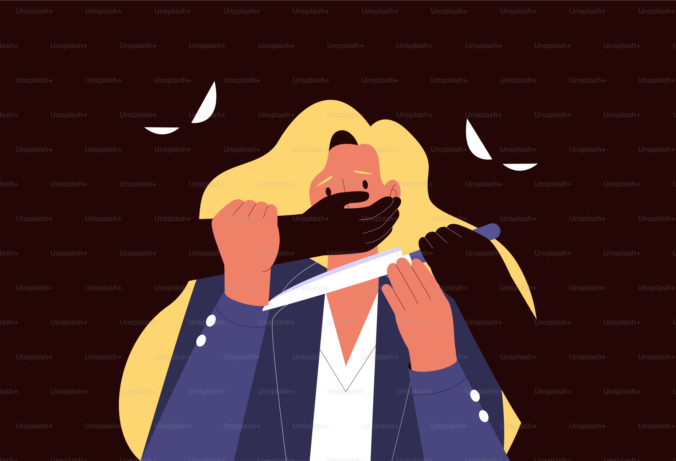 Ein Mann mit Bart, der ein Messer hält