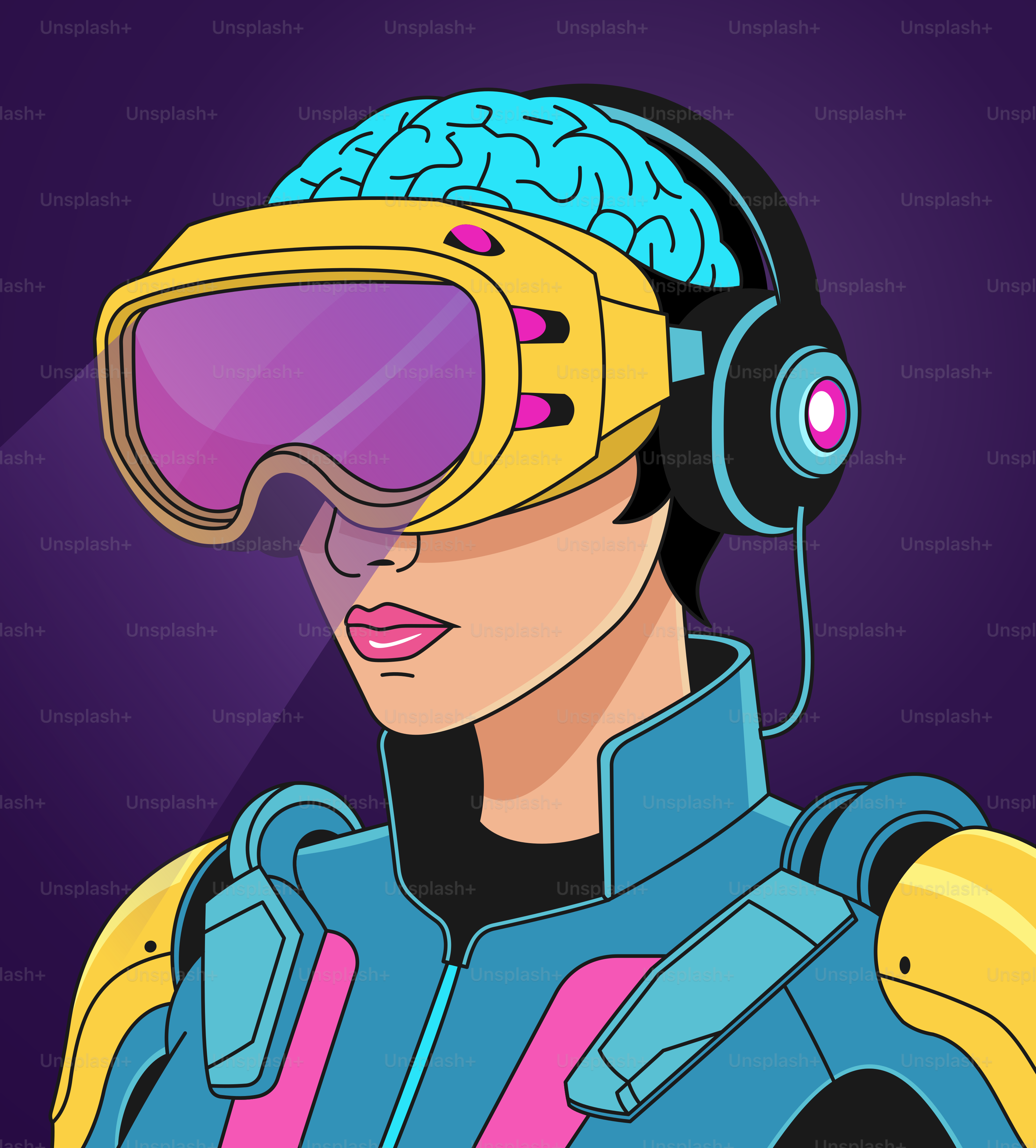 A person wearing a helmet and goggles