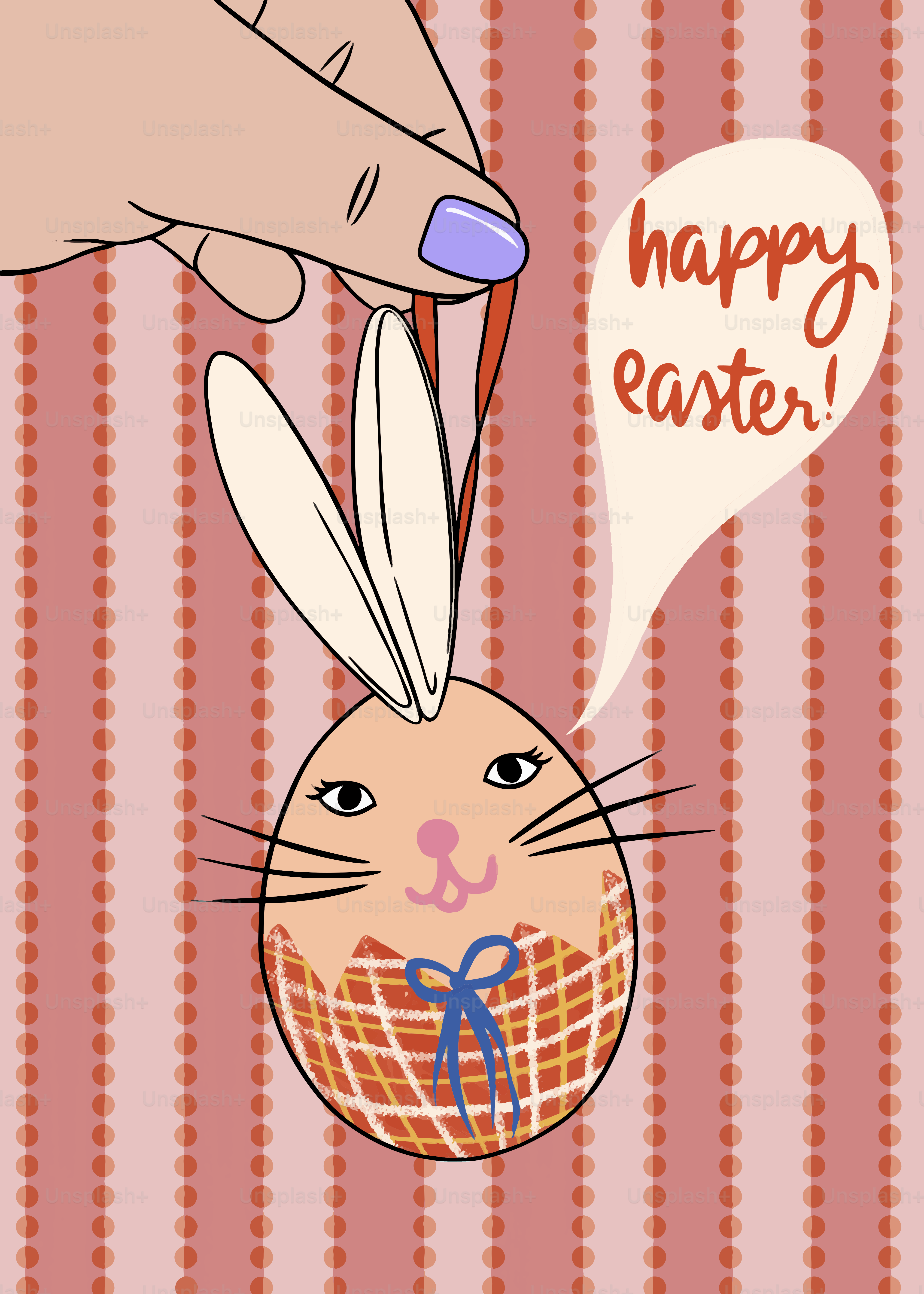 A hand holding a carrot with a bunny inside of it