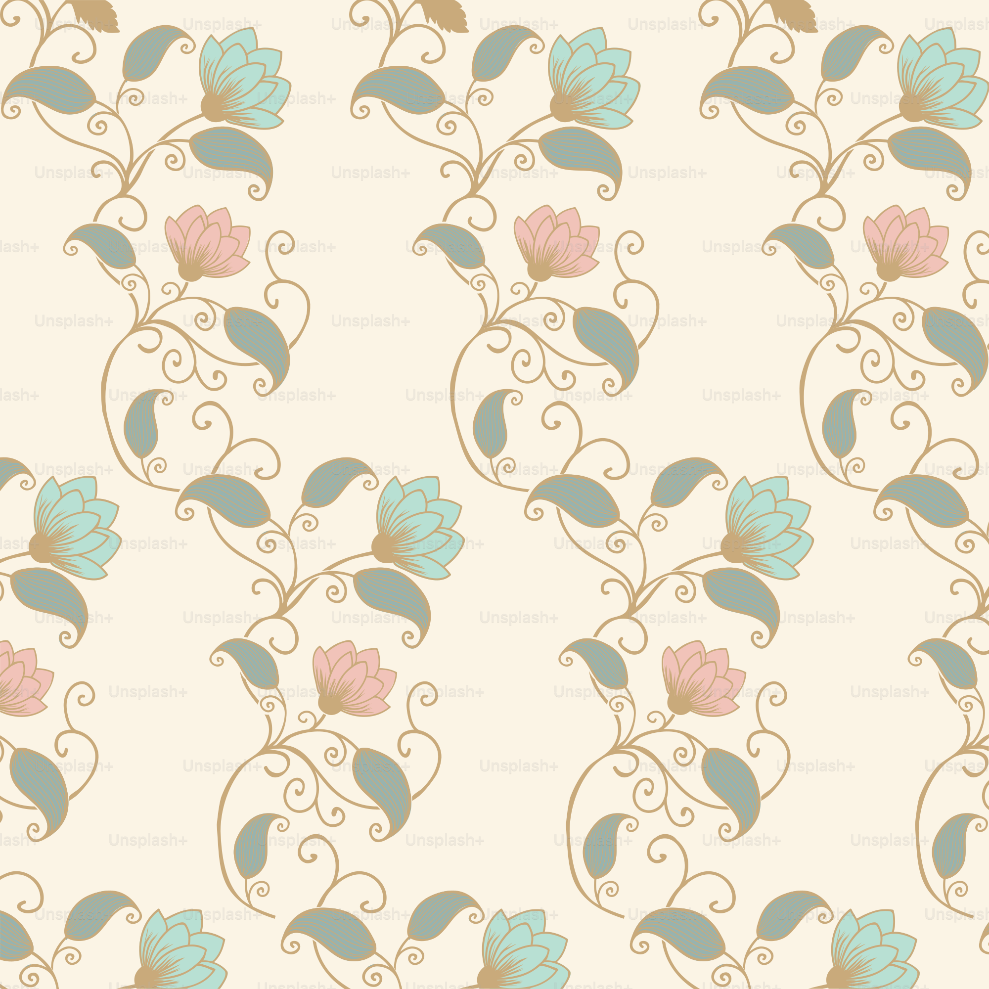 A wallpaper with a flower design on it