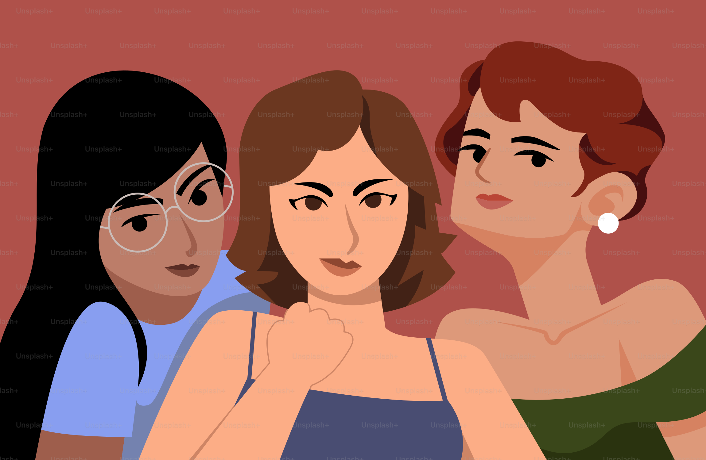 A group of women standing next to each other