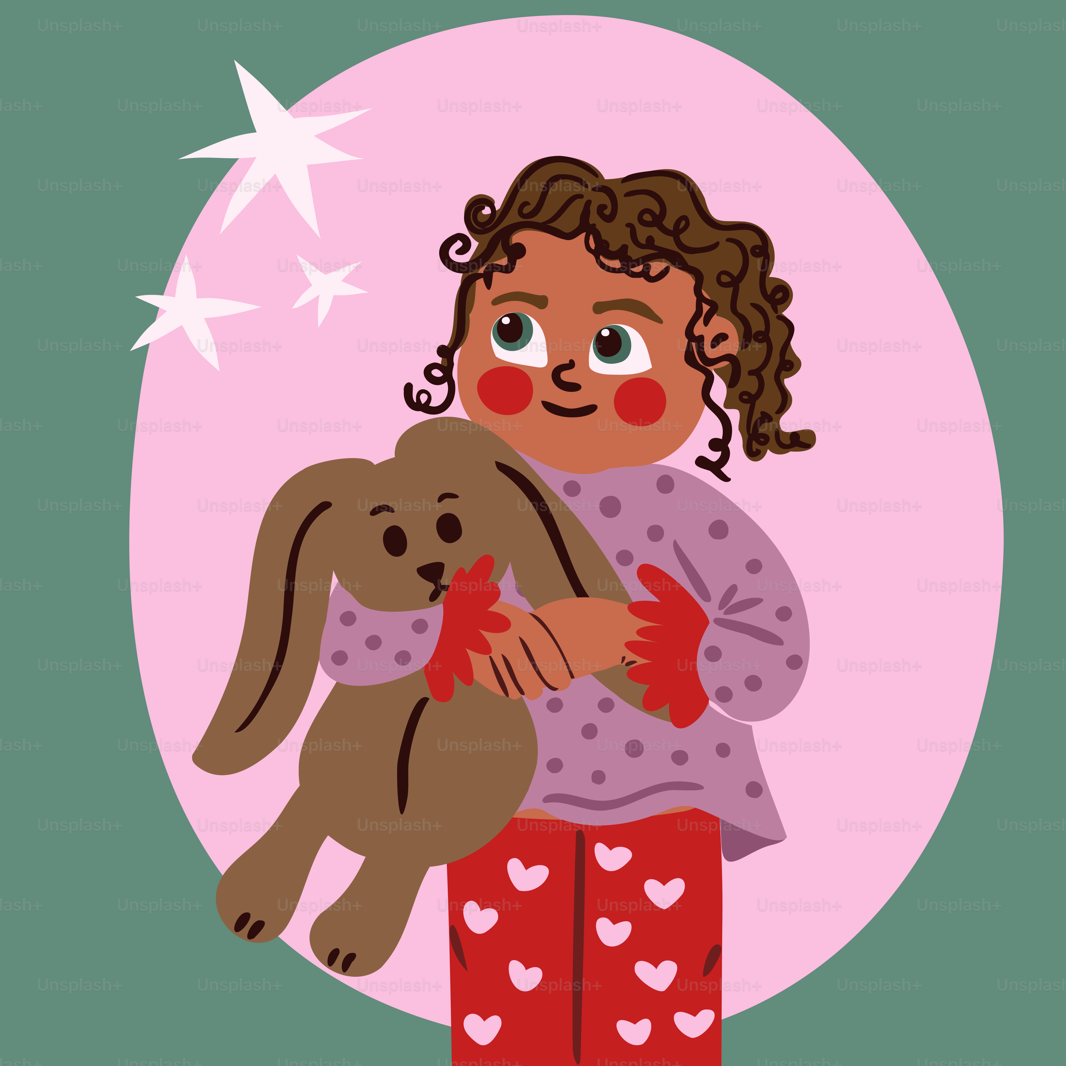 A little girl holding a dog in her arms