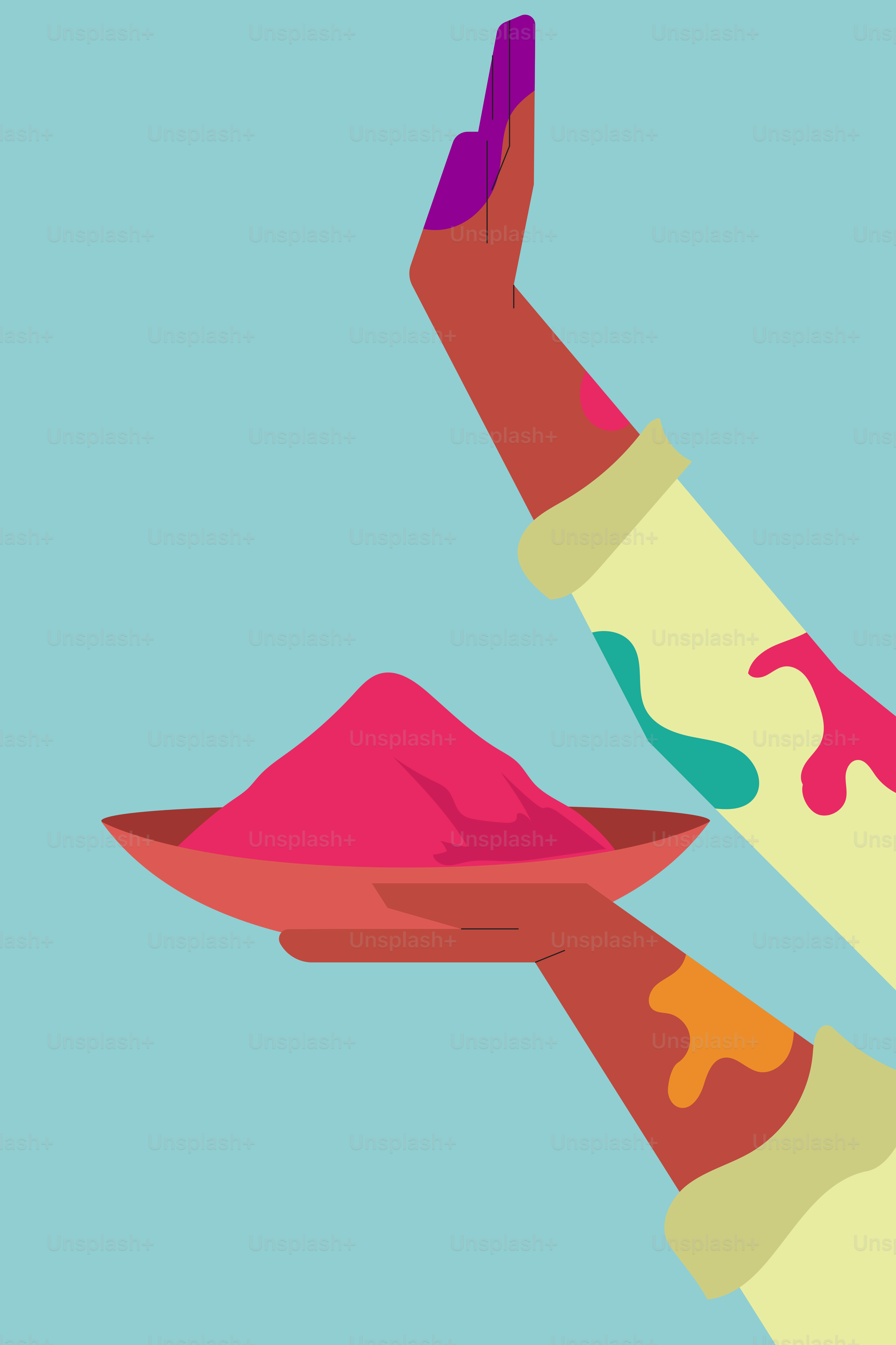 Une personne tenant une assiette avec une substance rose dessus