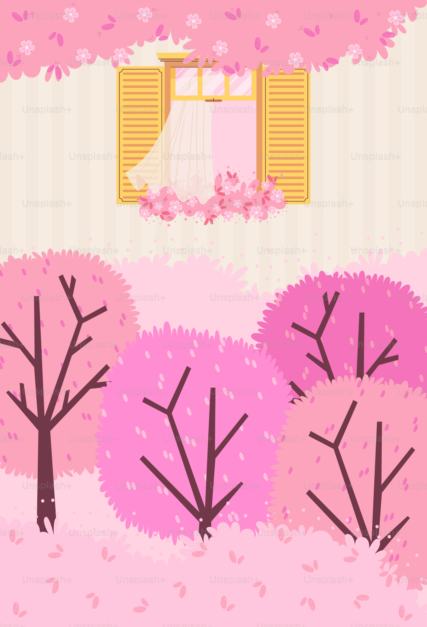 A picture of a woman standing in front of a window