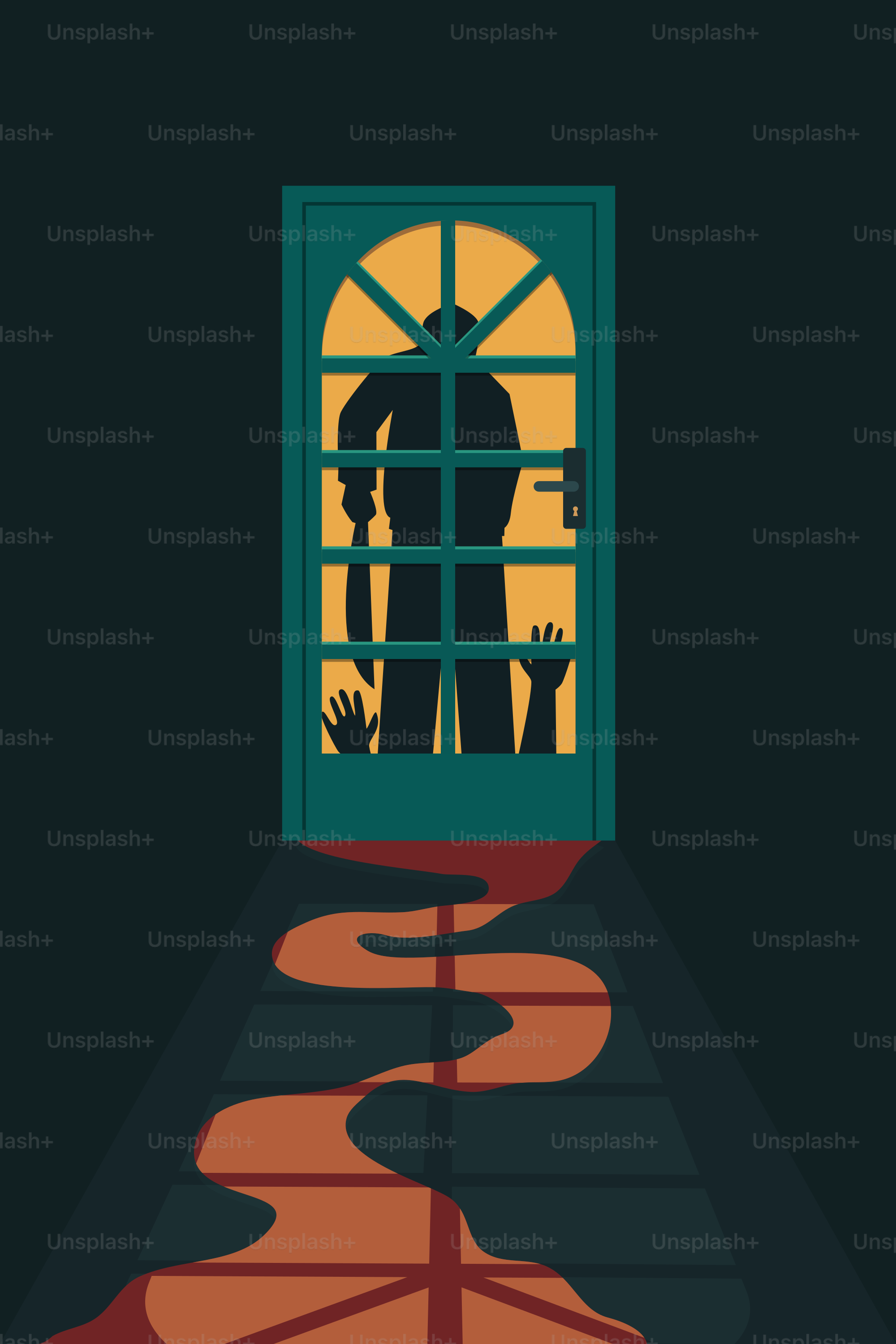 Un homme debout devant une porte ouverte