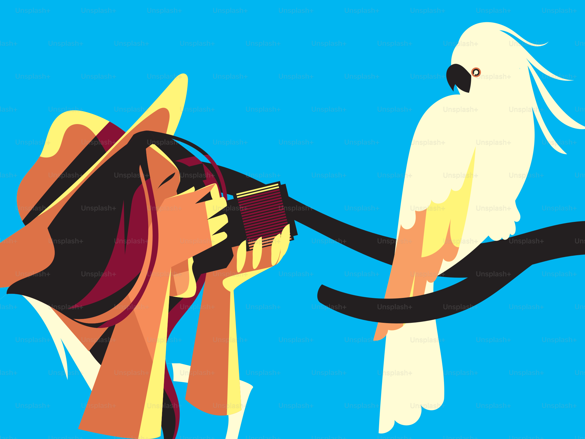 A white bird sitting on top of a tree branch