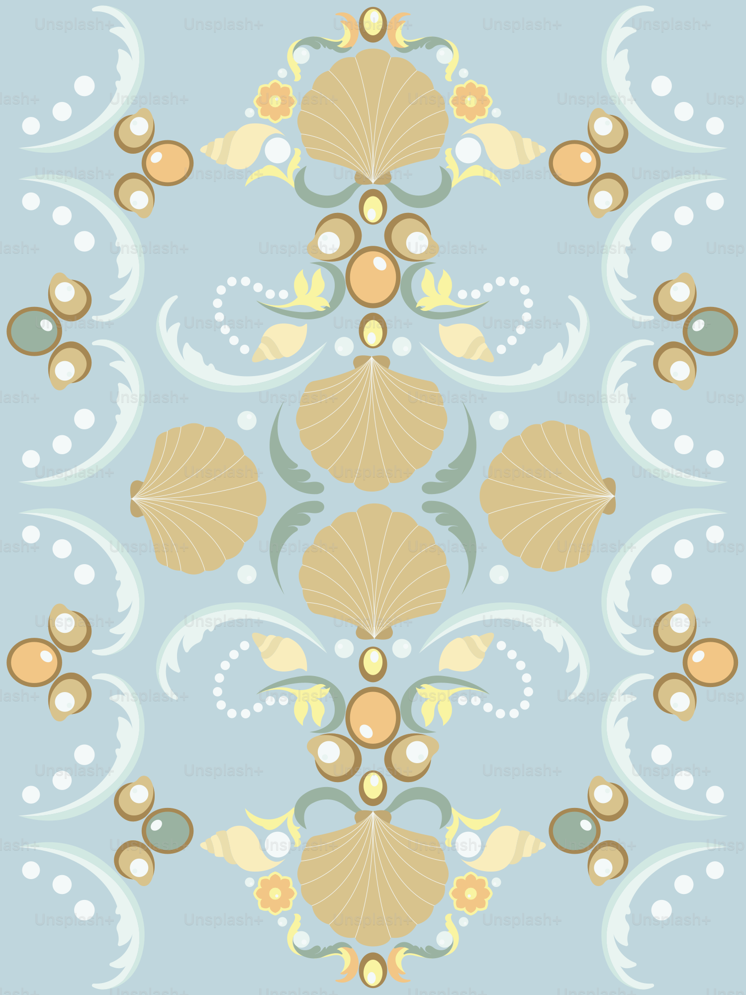 A picture of a blue and yellow pattern