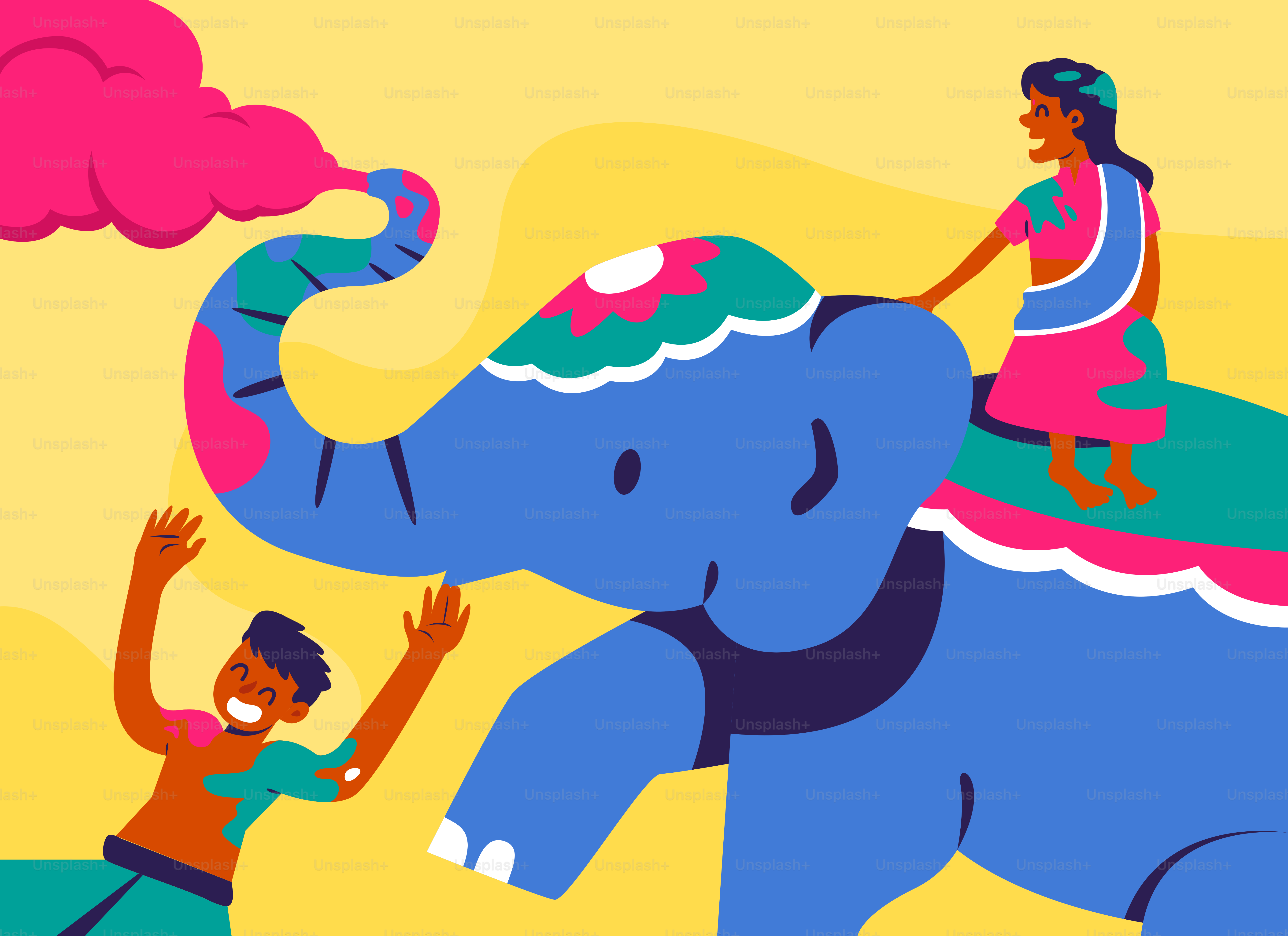 Un hombre montado en el lomo de un elefante