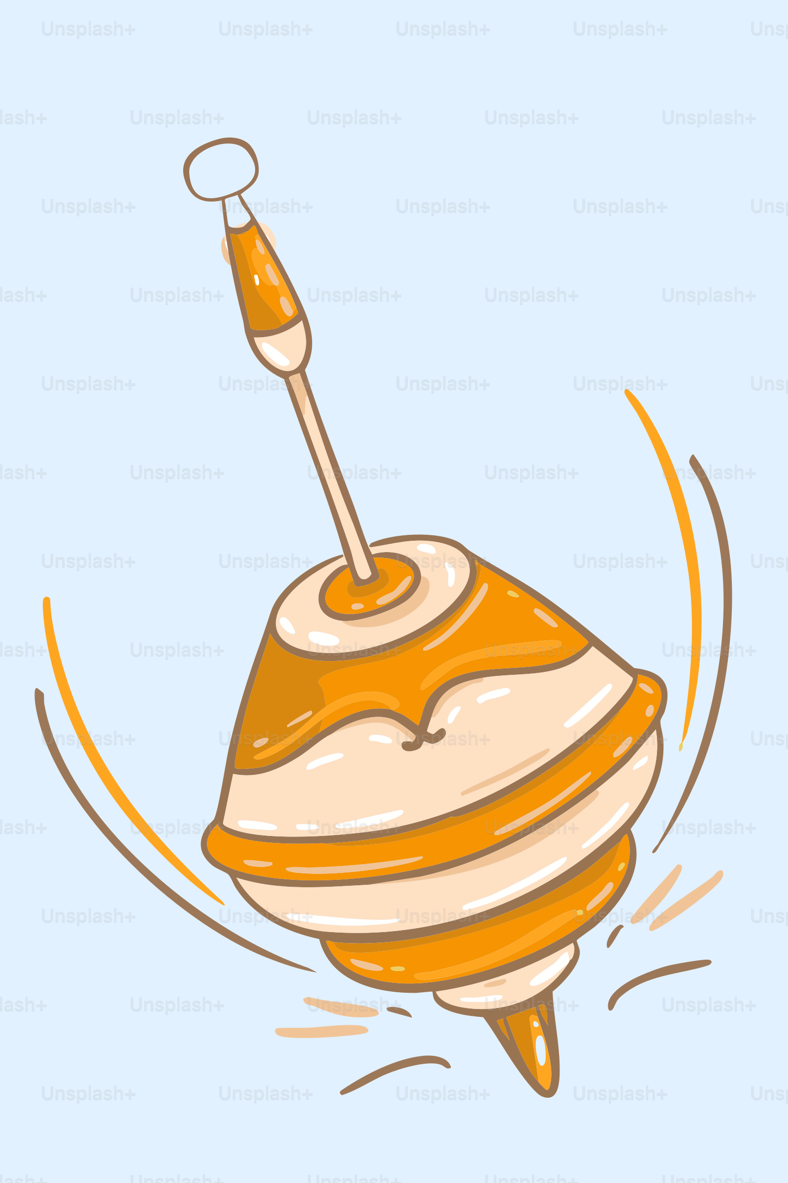 A drawing of a cake with a fork sticking out of it