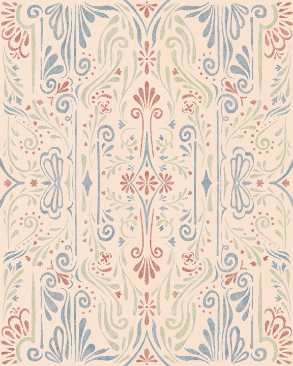 Un papel pintado con un diseño ornamentado