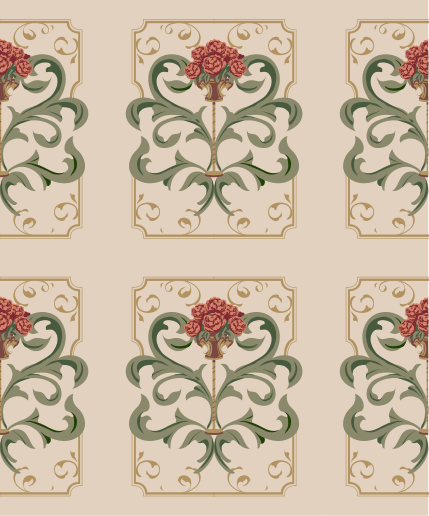 A picture of a wall with a flower on it