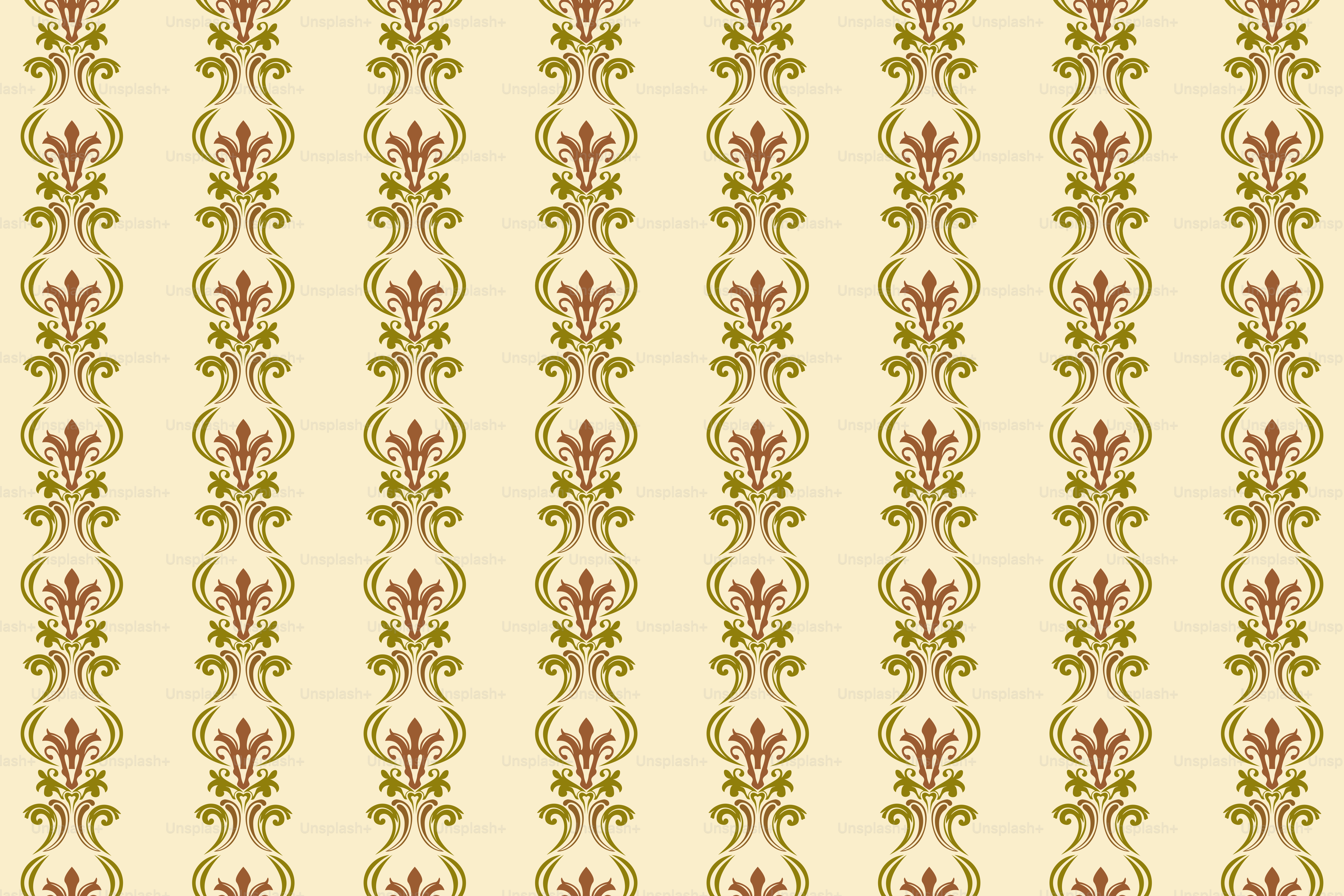 A striped background with a floral design on it