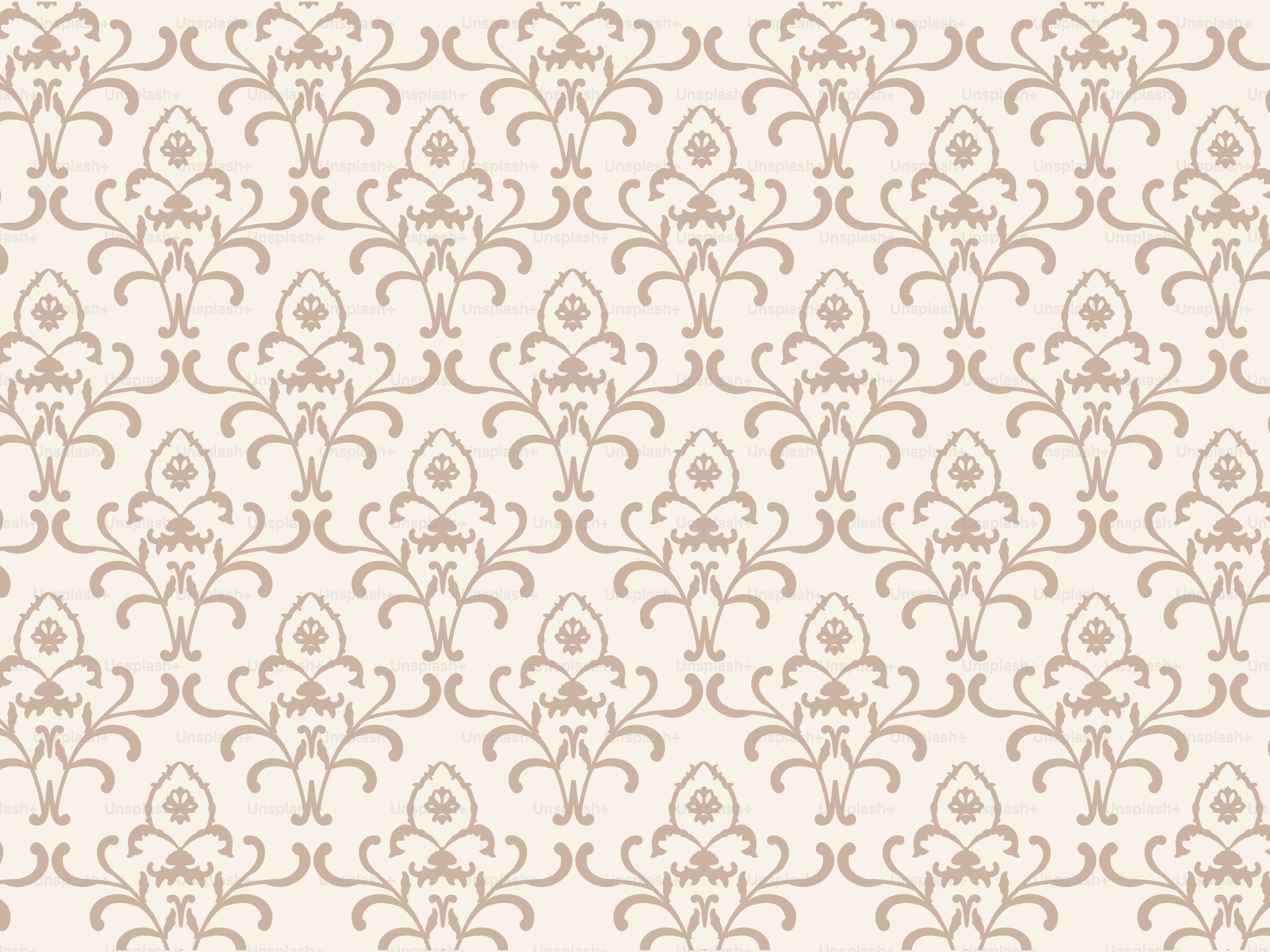 A white and brown wallpaper with a pattern on it