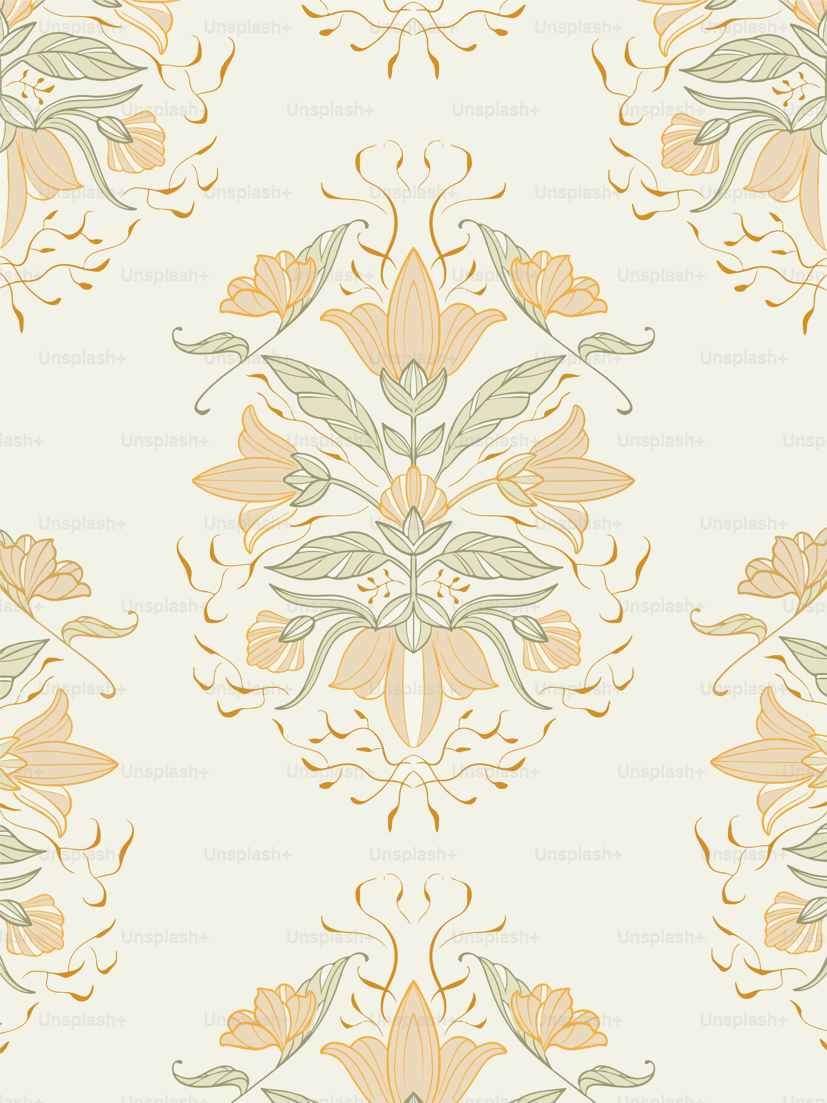 A wallpaper with a floral design on it