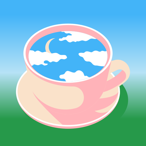 Eine Tasse Kaffee mit der Erde darin