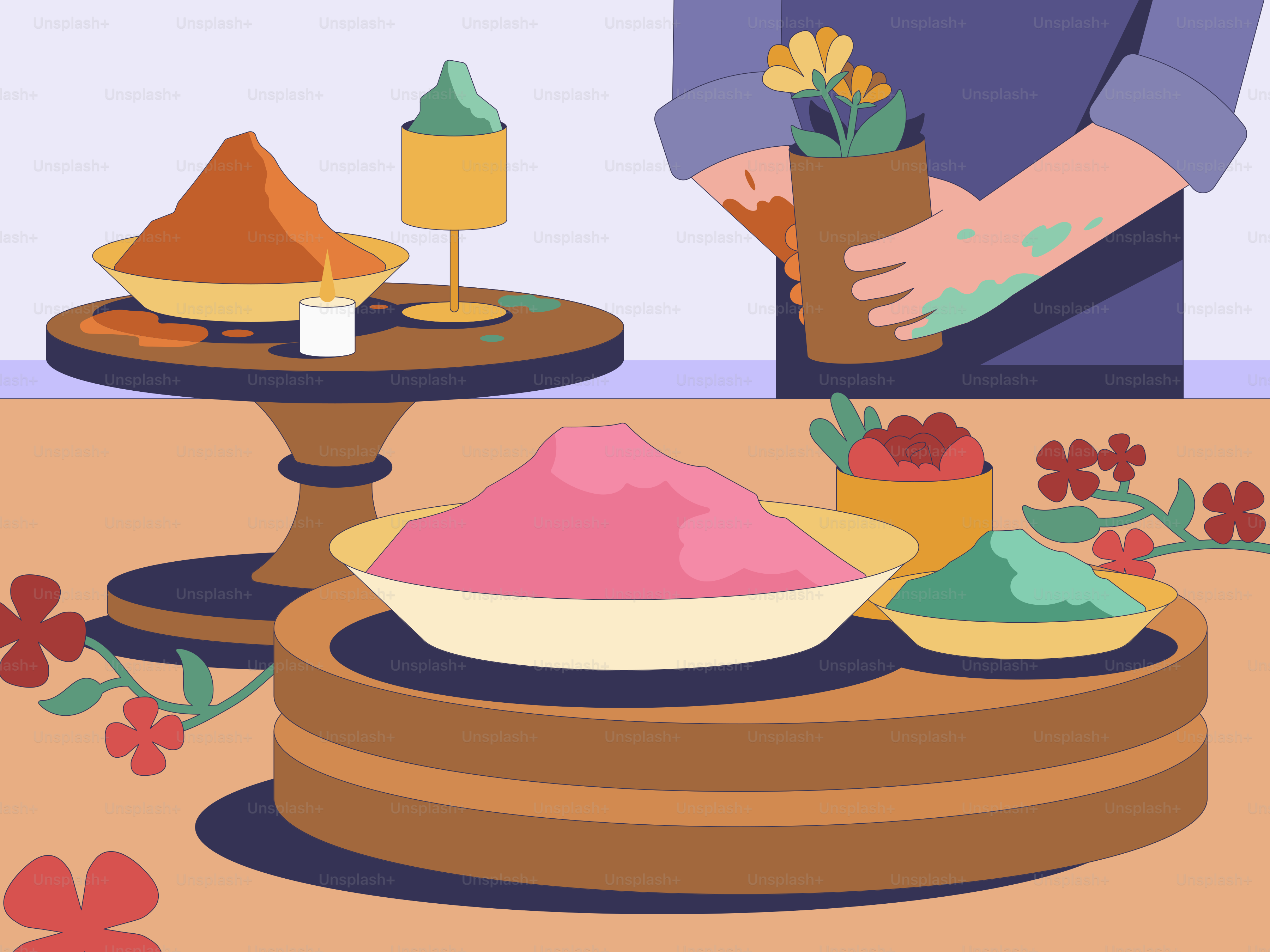 A person standing in front of a table filled with food