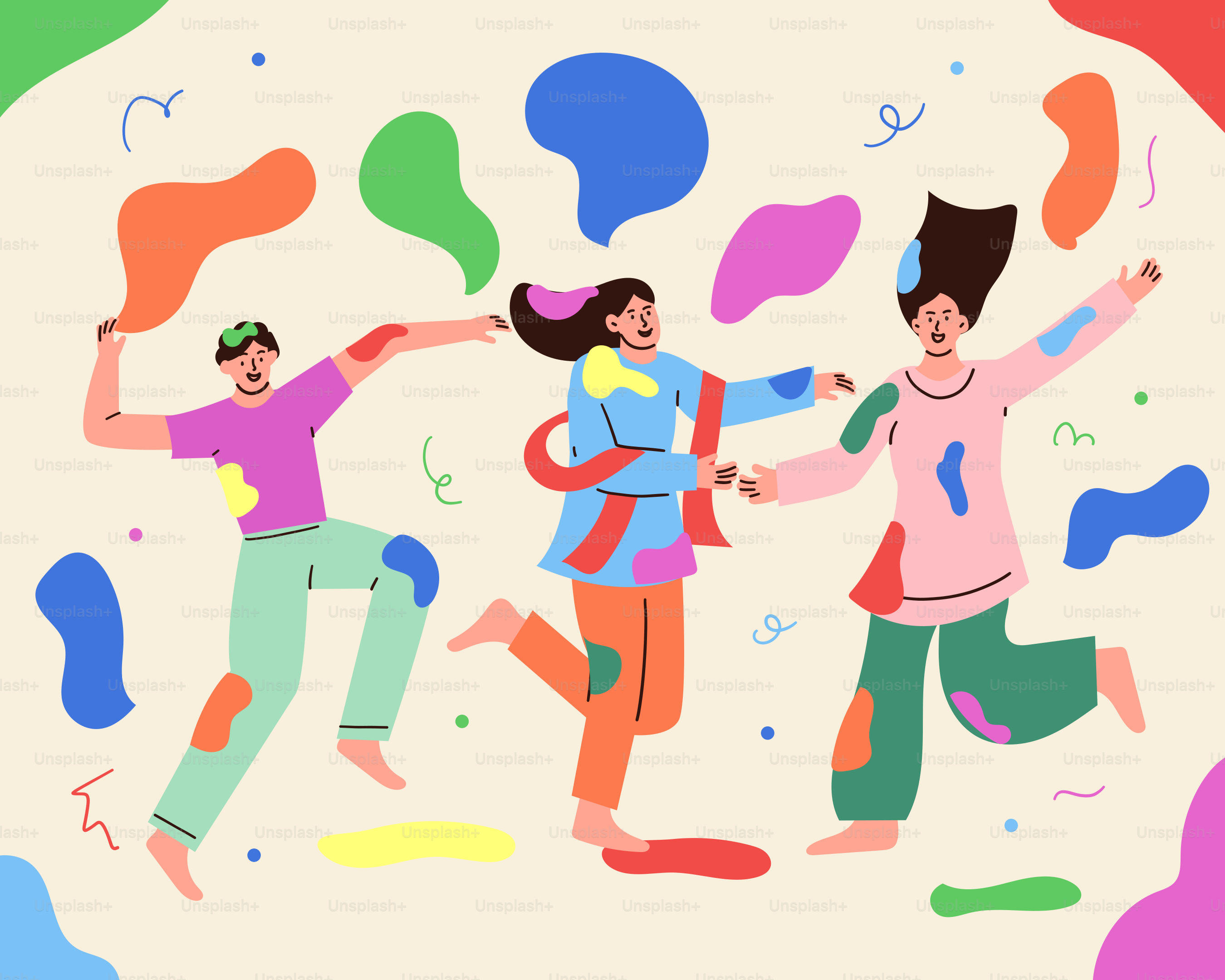 A group of people jumping in the air