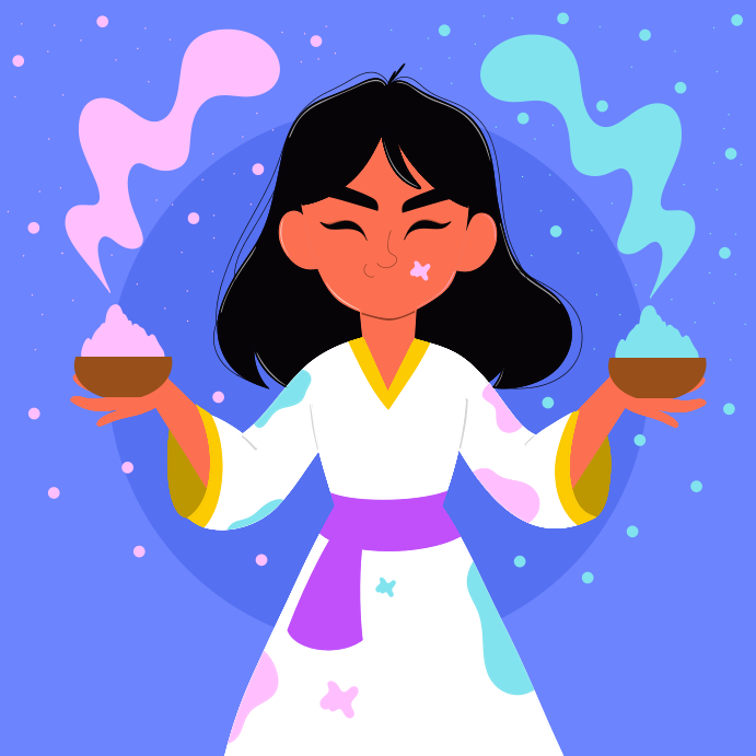 A woman in a white dress holding a cup