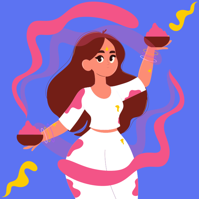 A woman in a white dress holding a cup