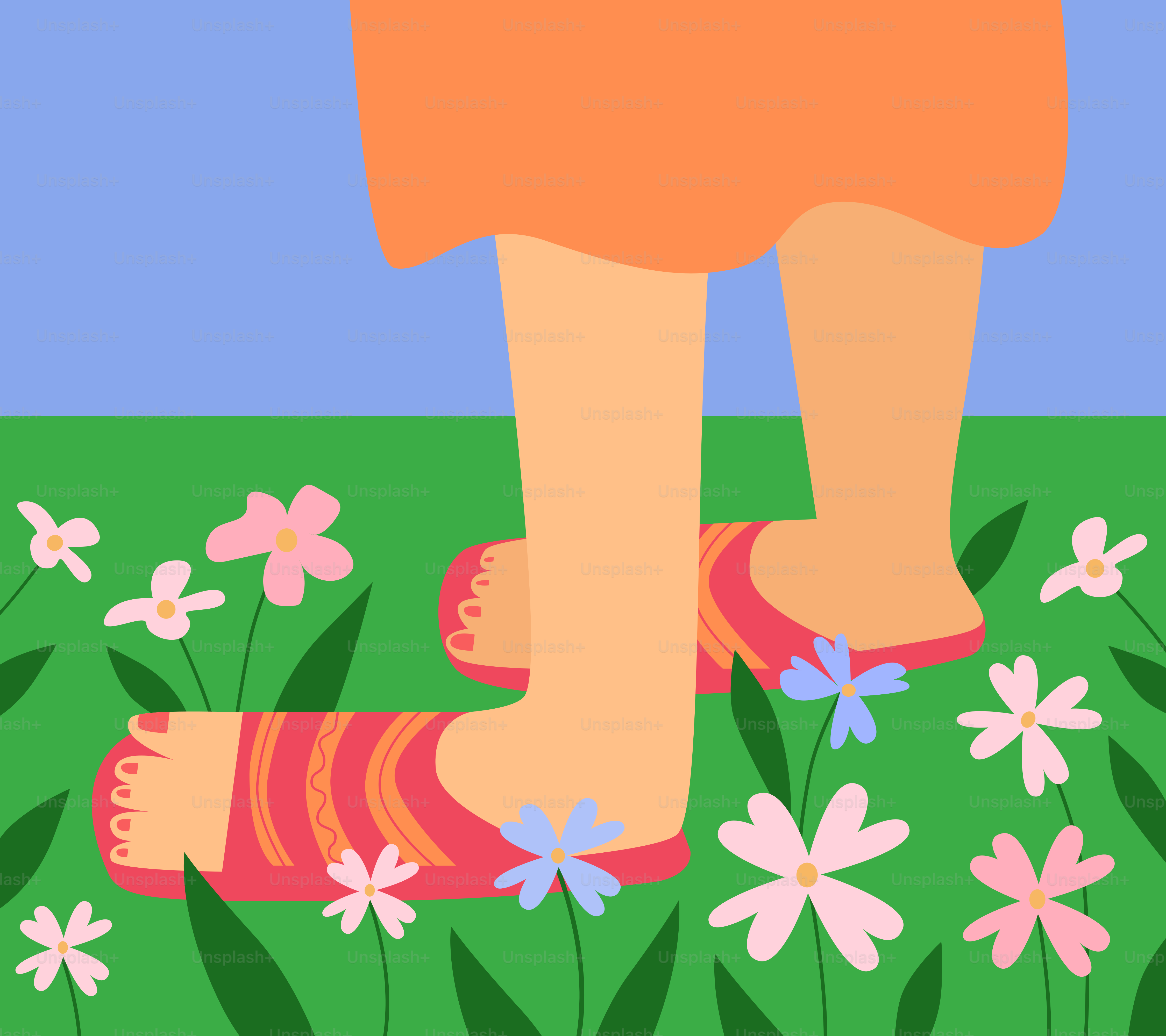 A person standing in a field of flowers